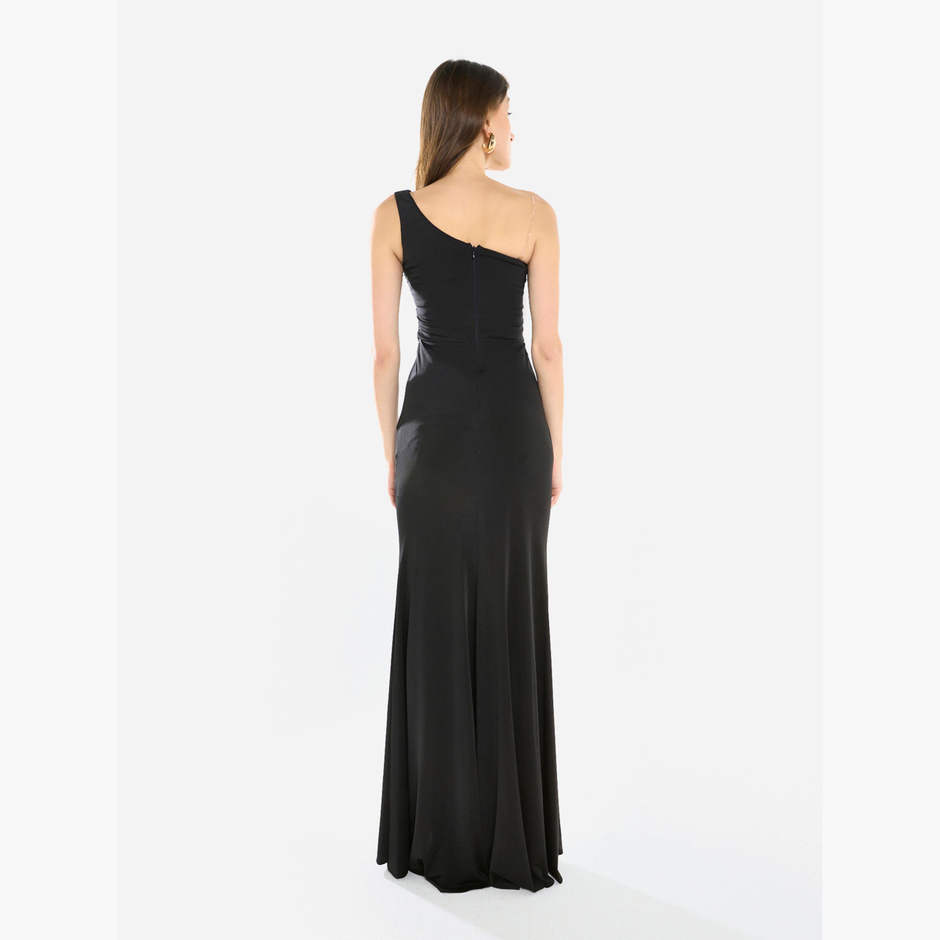 House of Moda Women One Shoulder Draped Evening Maxi Dress-women-clothing-dresses-image-4