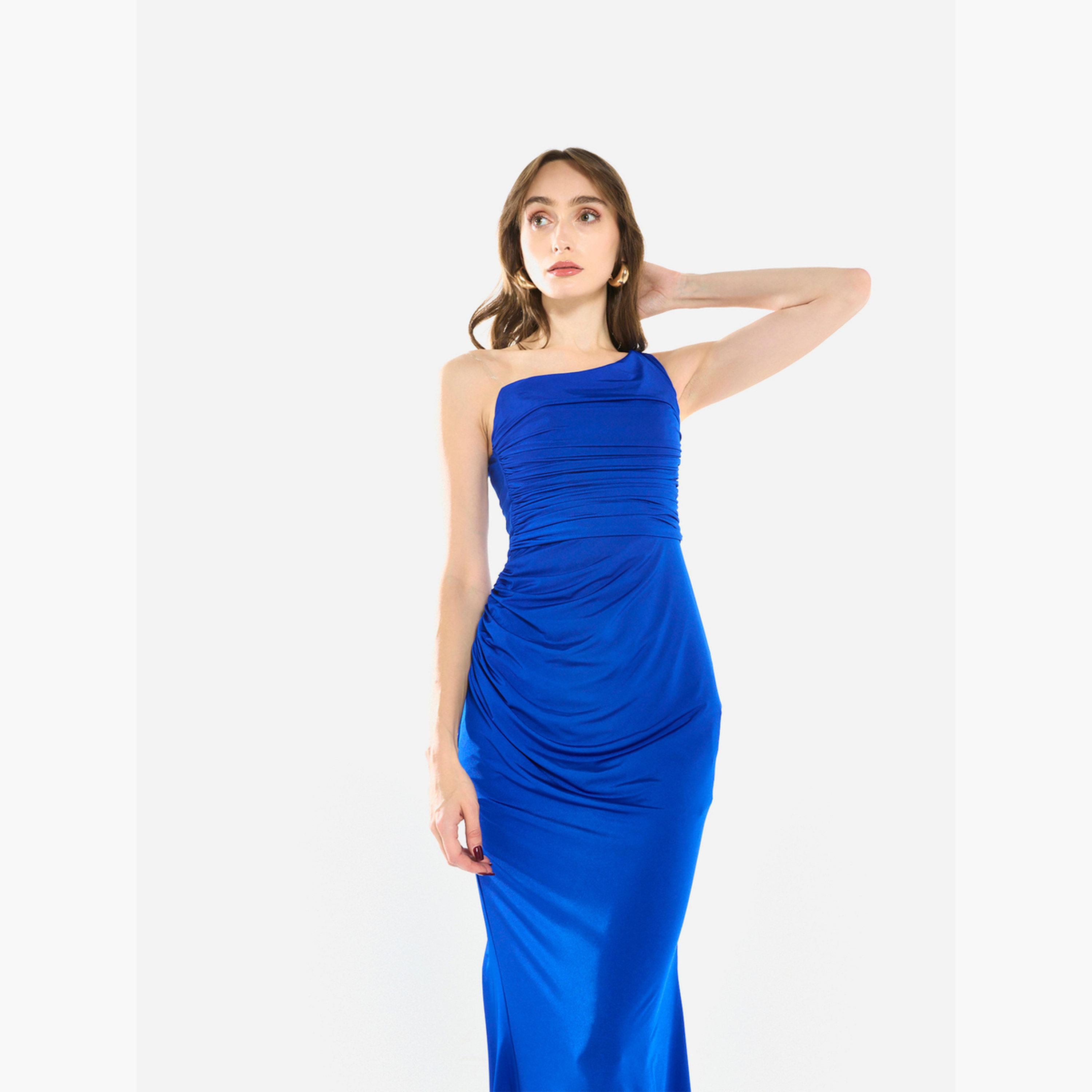 House of Moda Women One Shoulder Draped Evening Maxi Dress-women-clothing-dresses-image-4