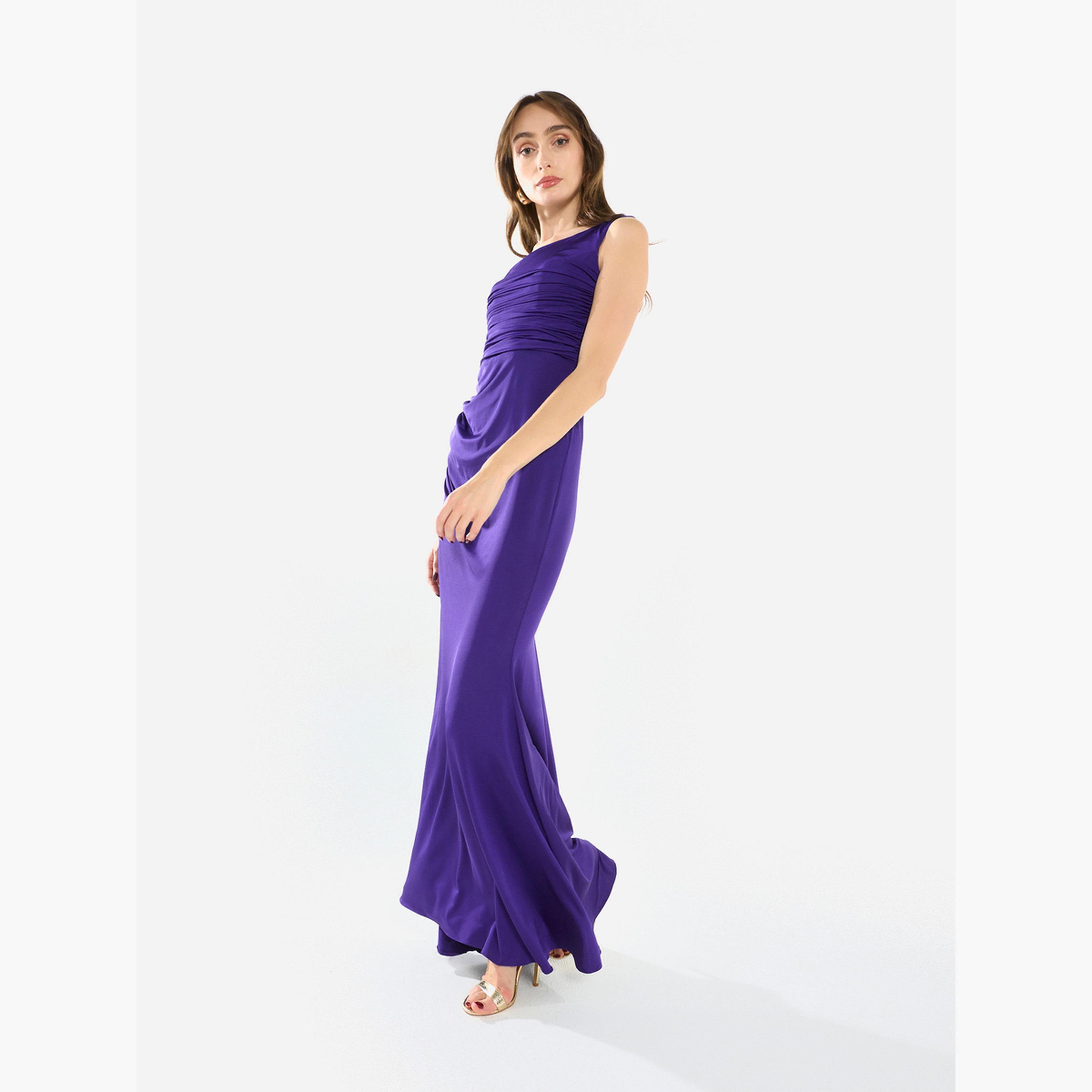 House of Moda Women One Shoulder Draped Evening Maxi Dress-women-clothing-dresses-image-3