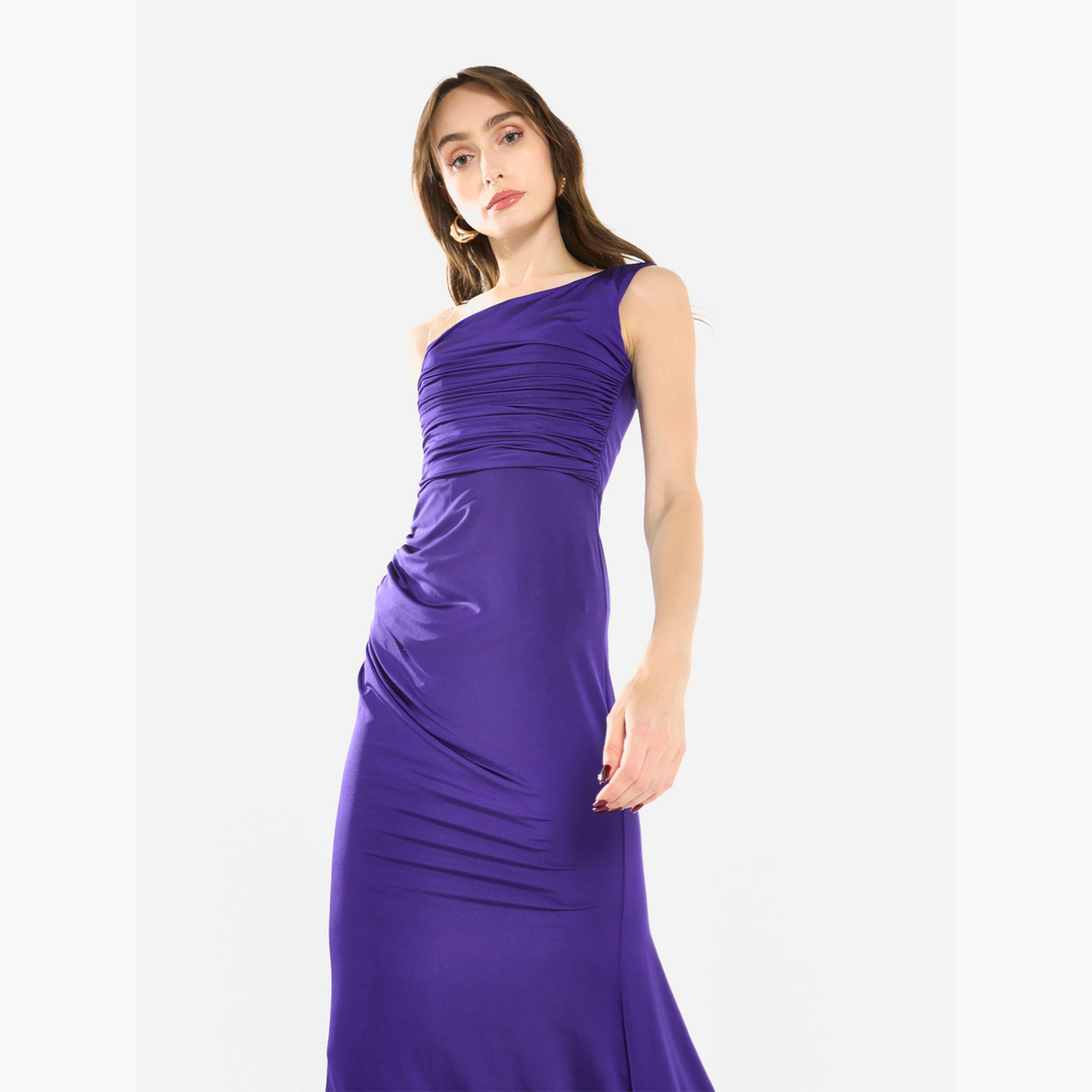 House of Moda Women One Shoulder Draped Evening Maxi Dress-women-clothing-dresses-image-4