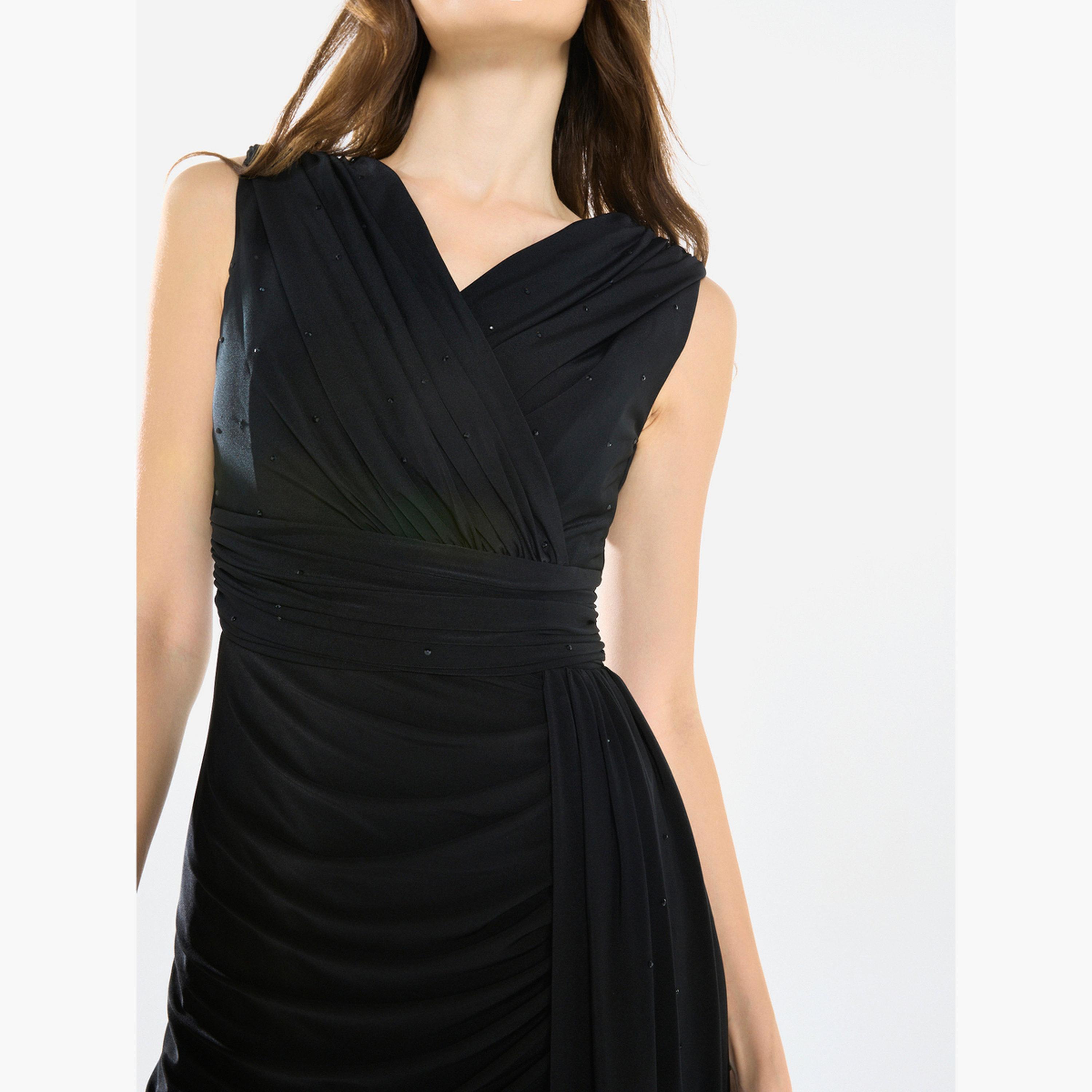 فستان سهرة طويل كريب بتصميم درابيه-women-clothing-dresses-image-6