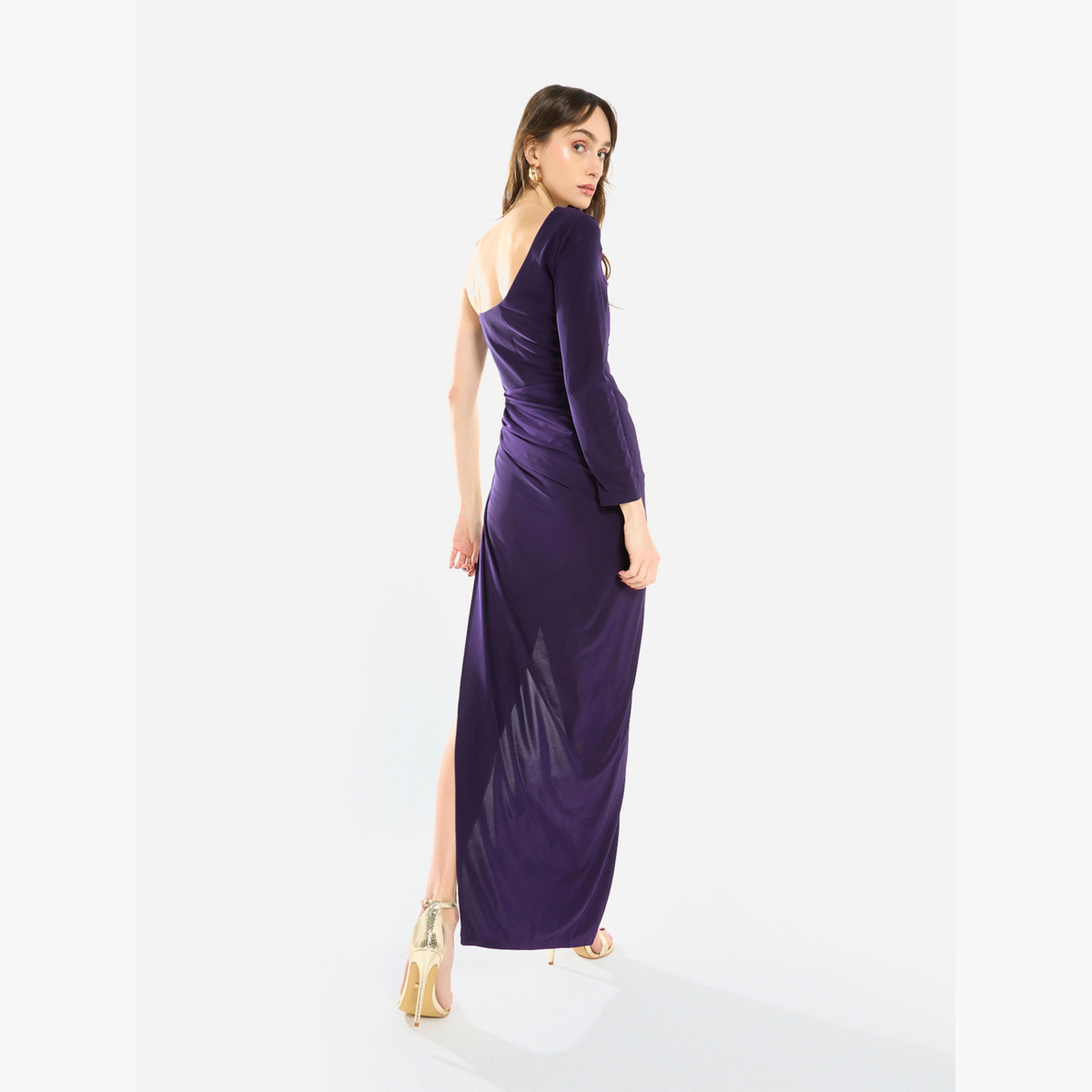 House of Moda Women Crystal Accent Ruched Gown Maxi Dress-women-clothing-dresses-image-6