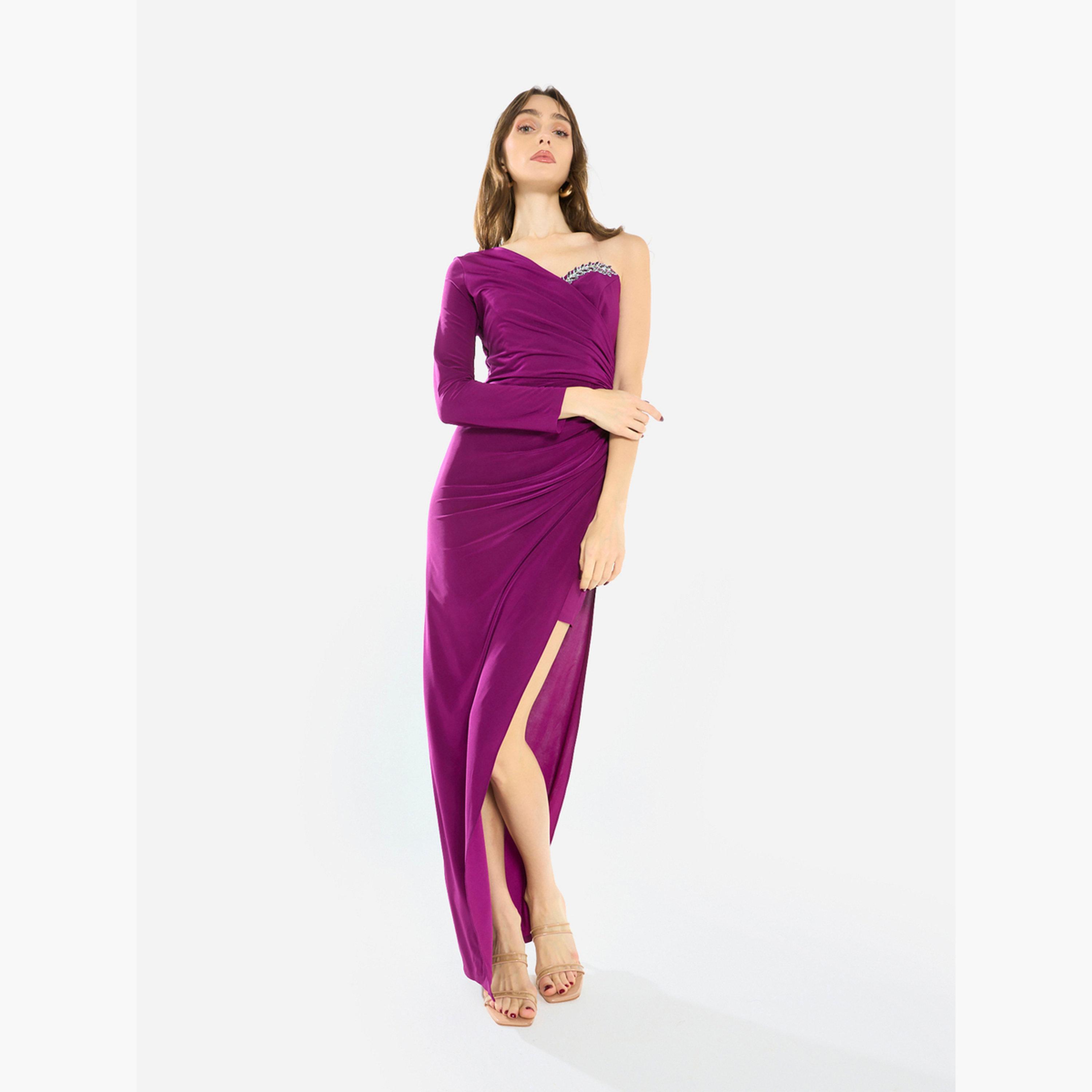 فستان سهرة طويل بزمزمات وتفاصيل كريستال-women-clothing-dresses-image-2