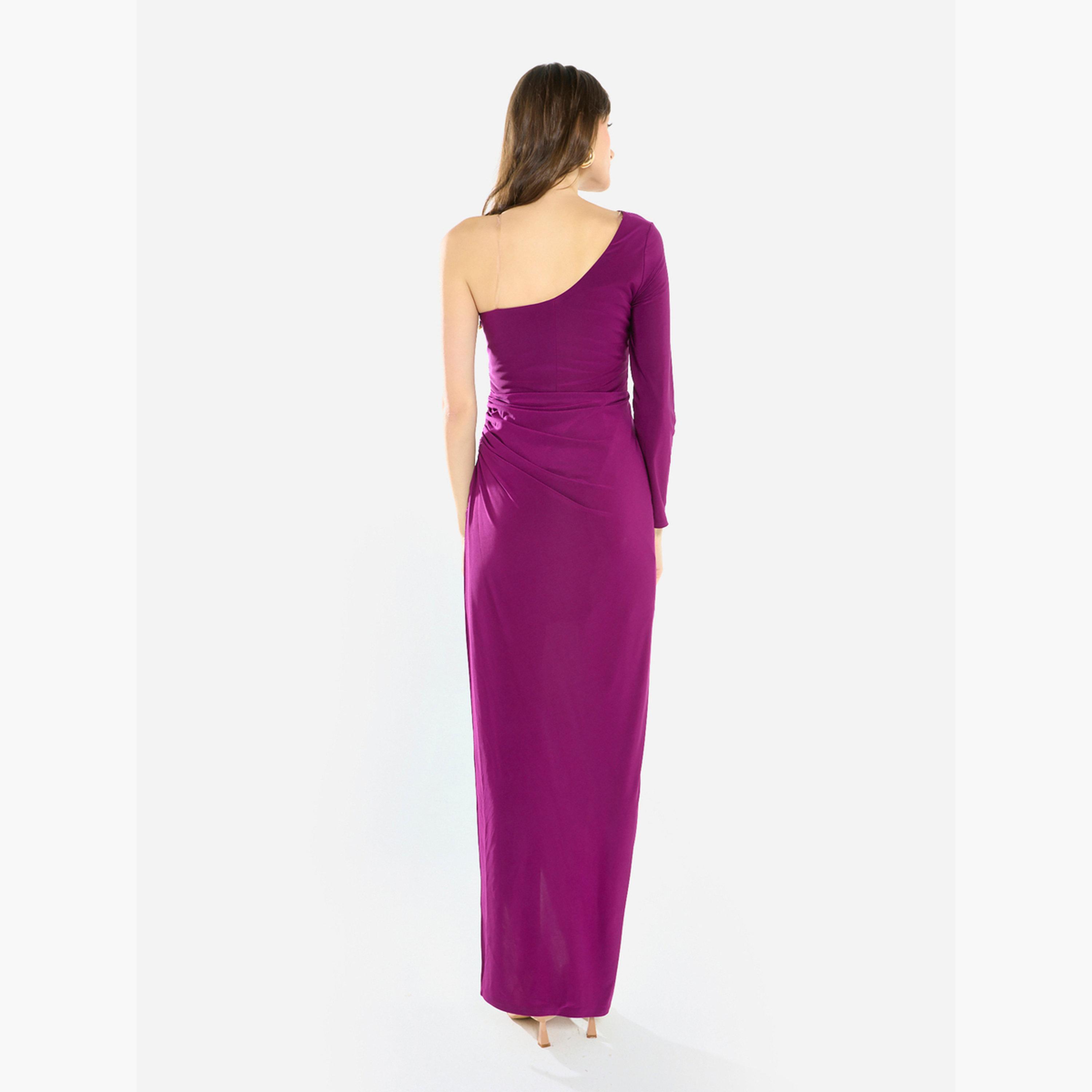 House of Moda Women Crystal Accent Ruched Gown Maxi Dress-women-clothing-dresses-image-5