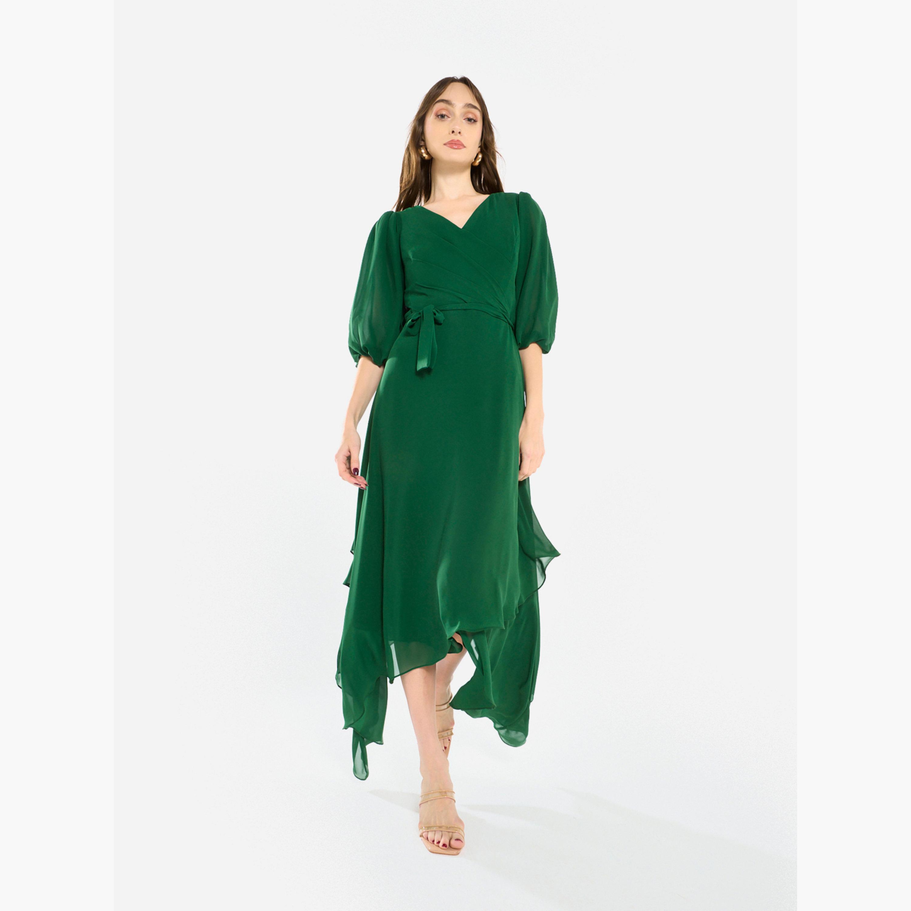 House of Moda Women Asymmetric Layered Chiffon Maxi Dress-women-clothing-dresses-image-1