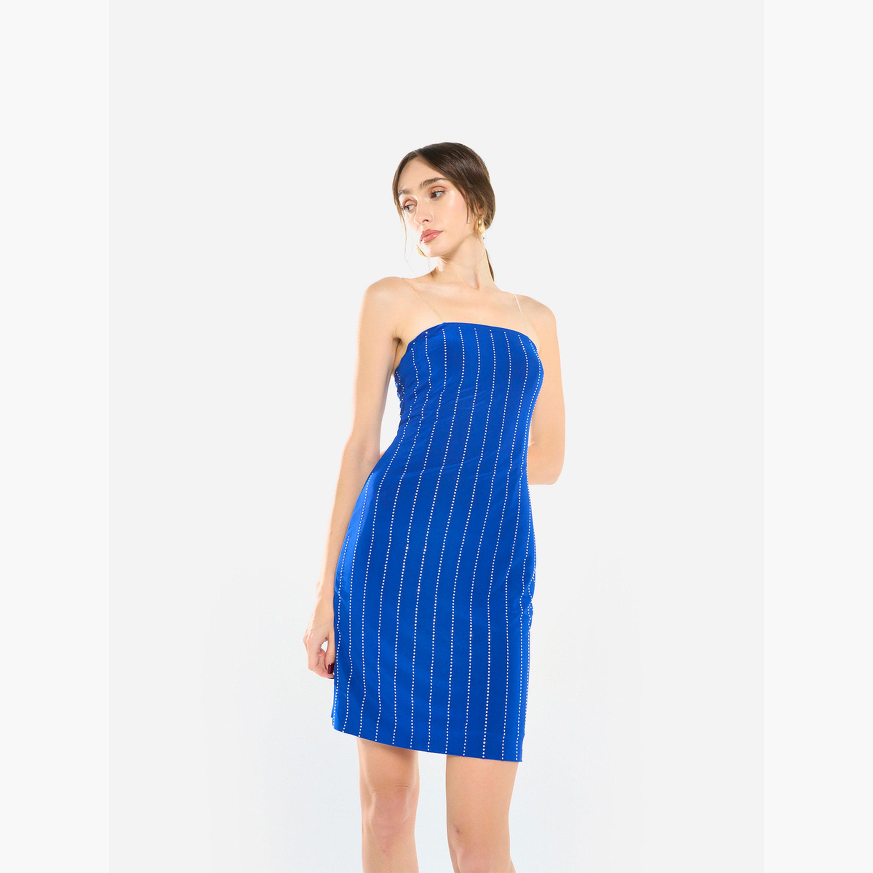 House of Moda Women Embellished Bandeau Mini Dress-women-clothing-dresses-image-1