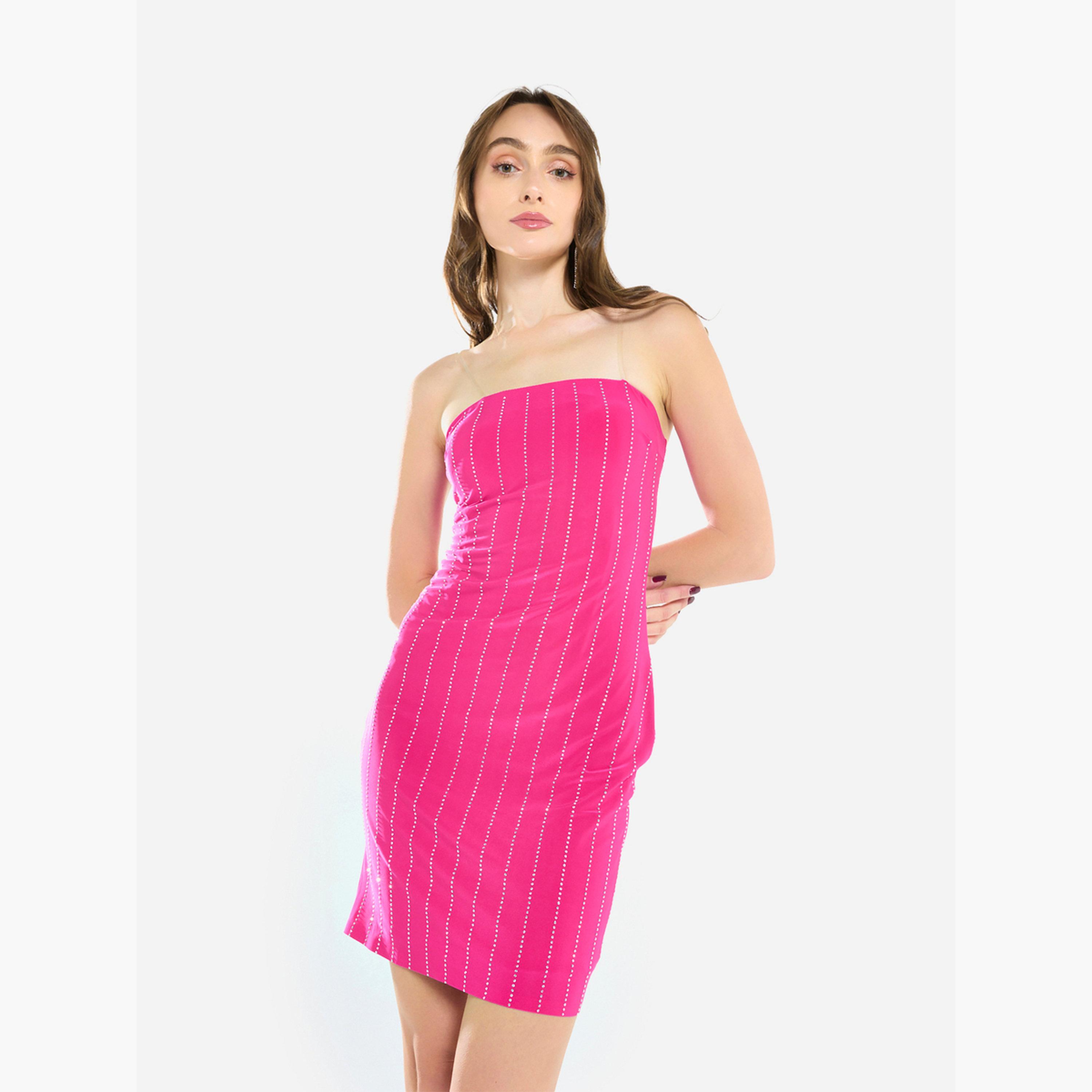 House of Moda Women Embellished Bandeau Mini Dress-women-clothing-dresses-image-1