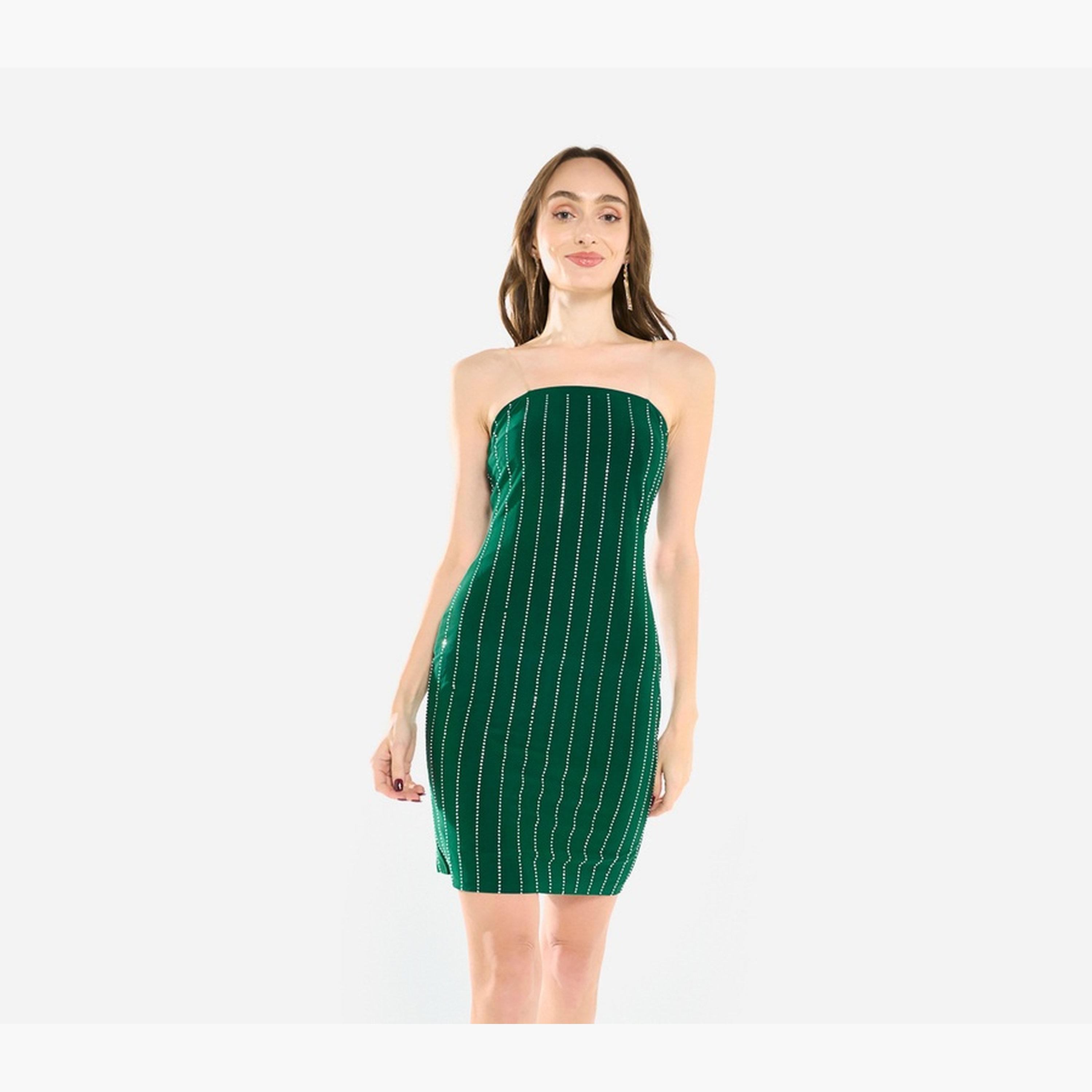House of Moda Women Embellished Bandeau Mini Dress-women-clothing-dresses-image-1