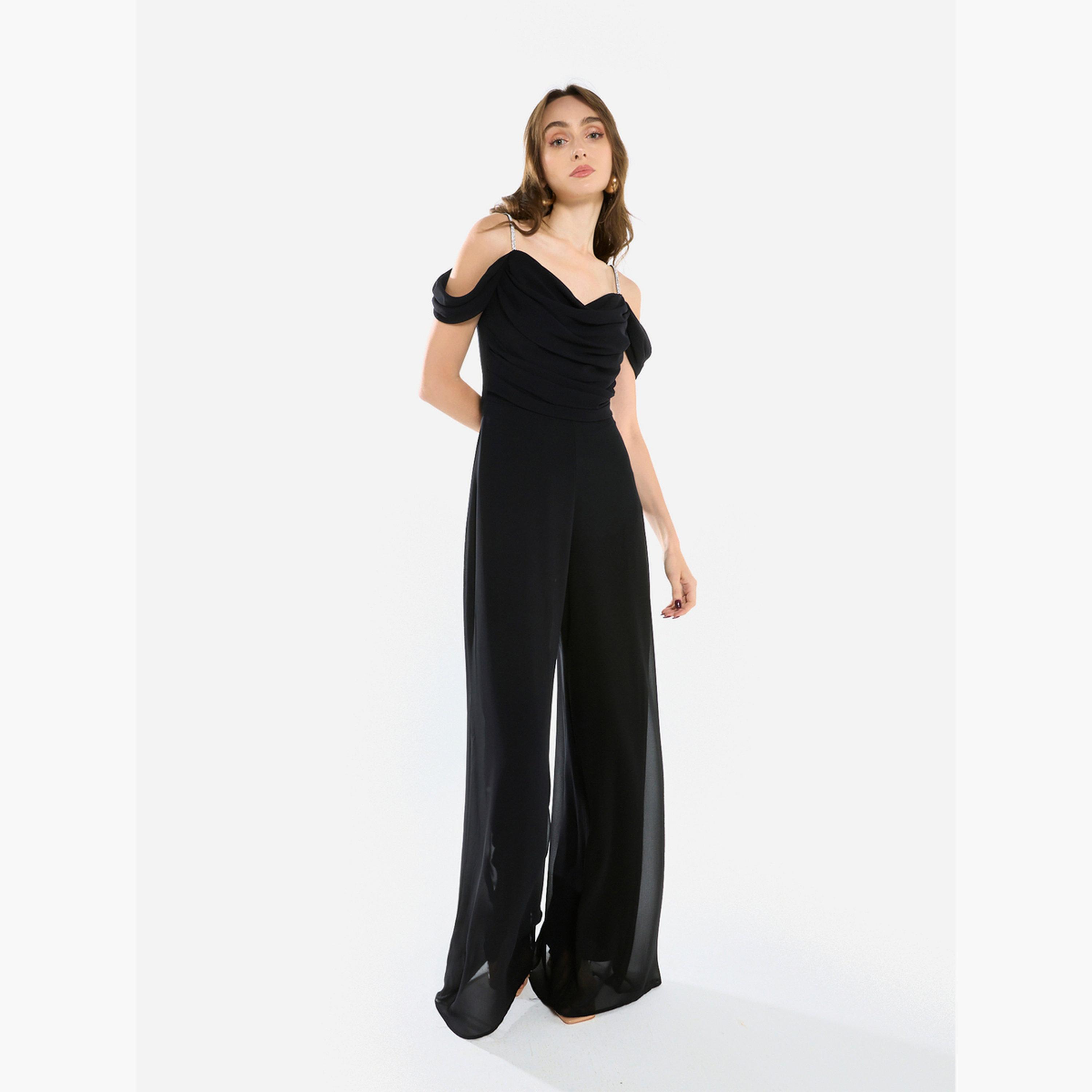 House of Moda Women Draped Cowl Neck Jumpsuit-women-clothing-jumpsuits-image-3