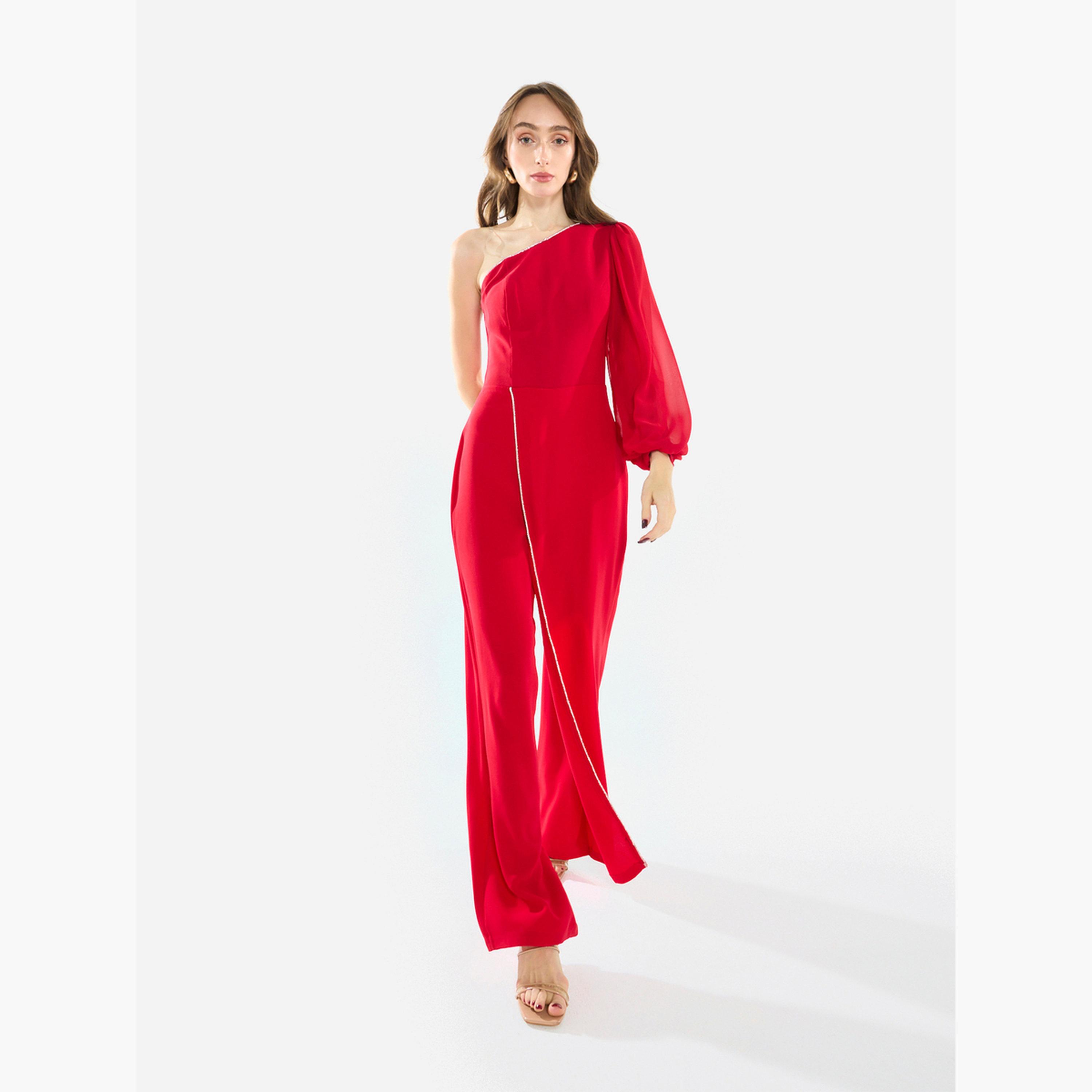 جمبسوت بكتف واحد وتفاصيل كريستال-women-clothing-jumpsuits-image-1