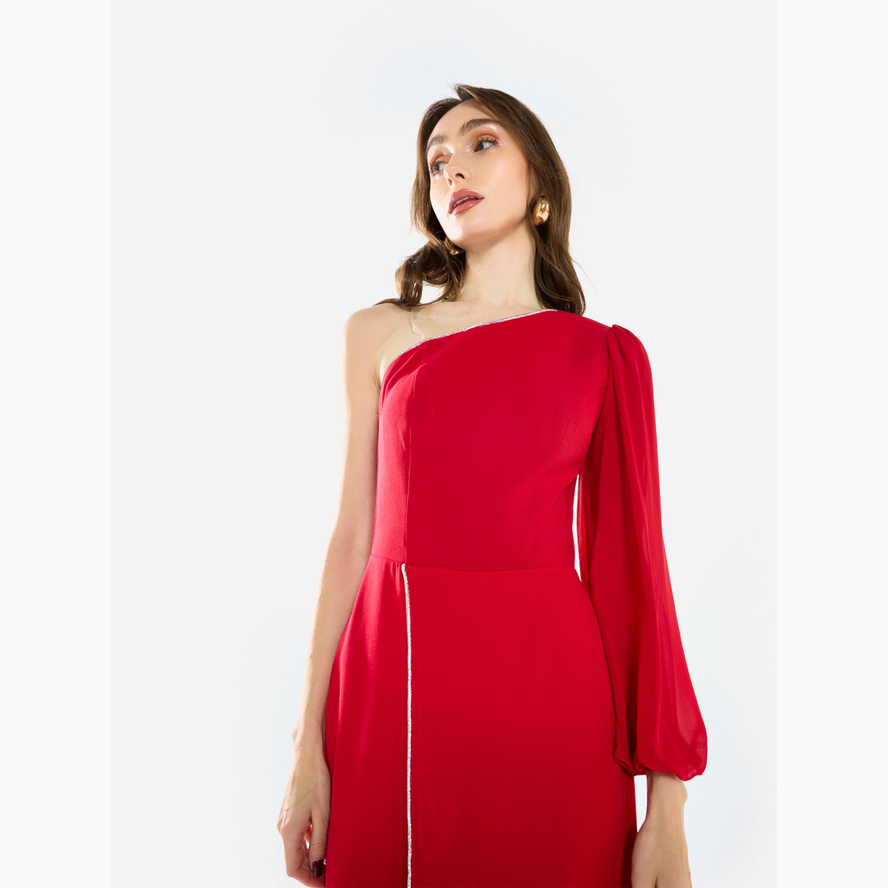 House of Moda Women Crystal Trim One-Shoulder Jumpsuit-women-clothing-jumpsuits-image-4