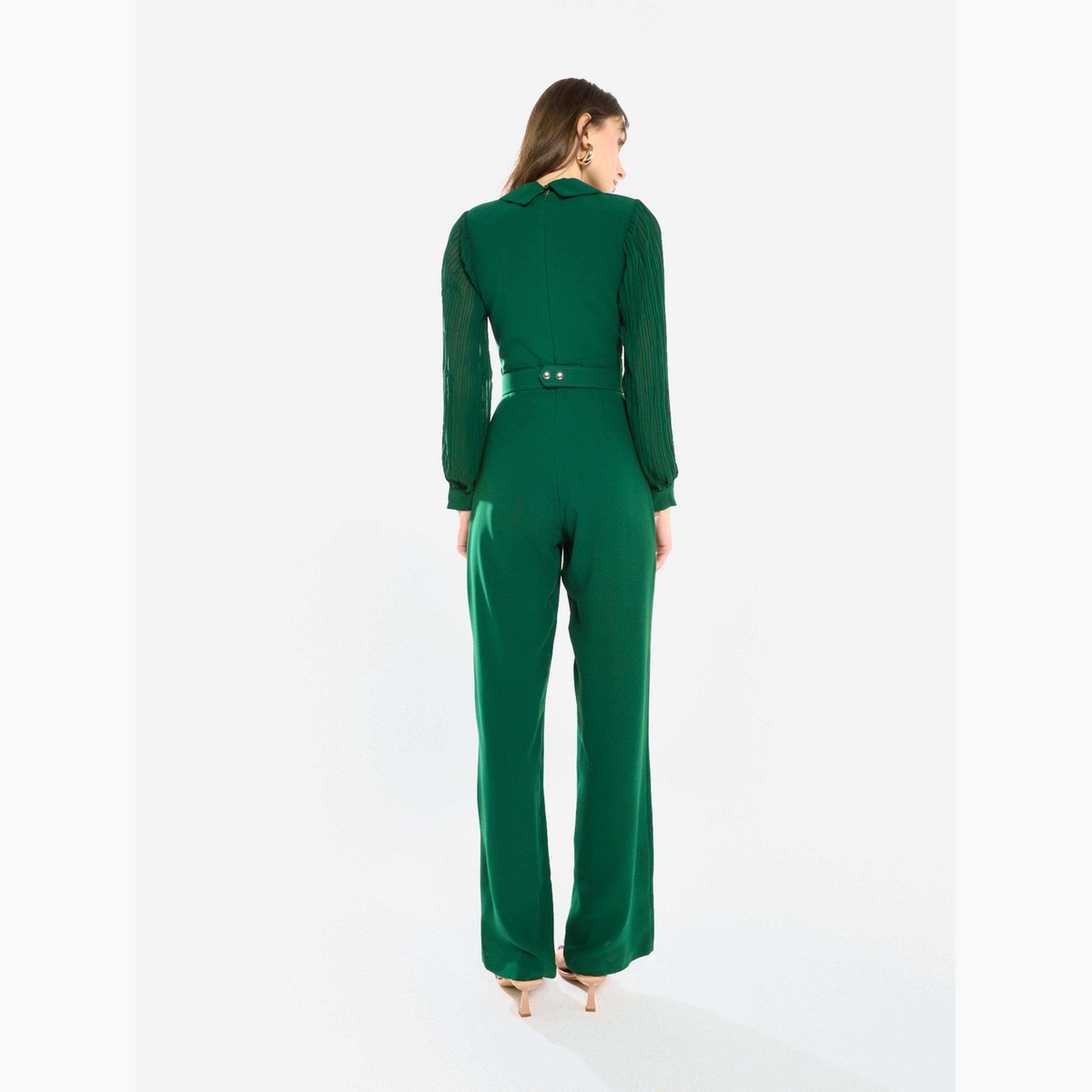 جمبسوت بياقة مطوية وأرجل مستقيمة-women-clothing-jumpsuits-image-5