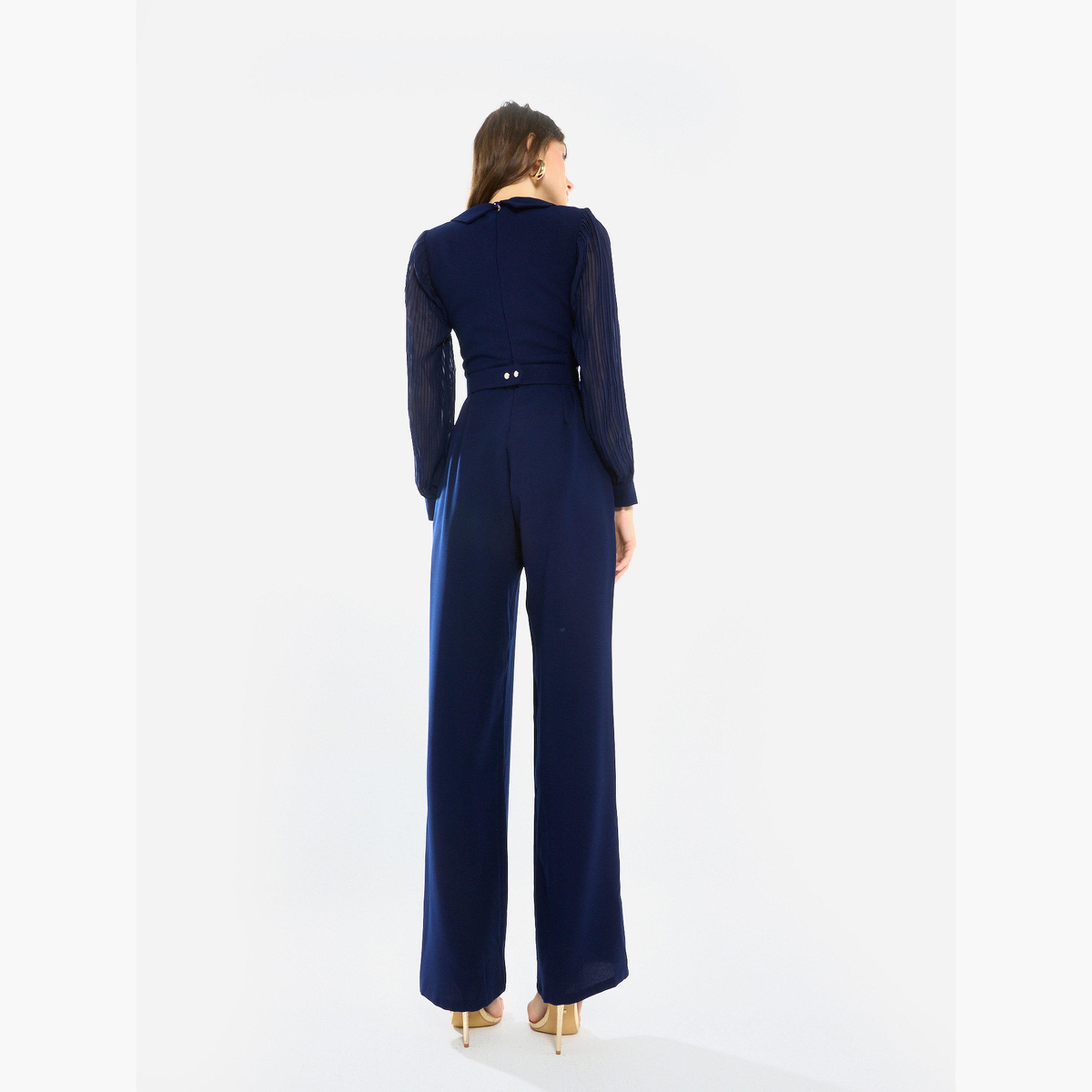 جمبسوت بياقة مطوية وأرجل مستقيمة-women-clothing-jumpsuits-image-6