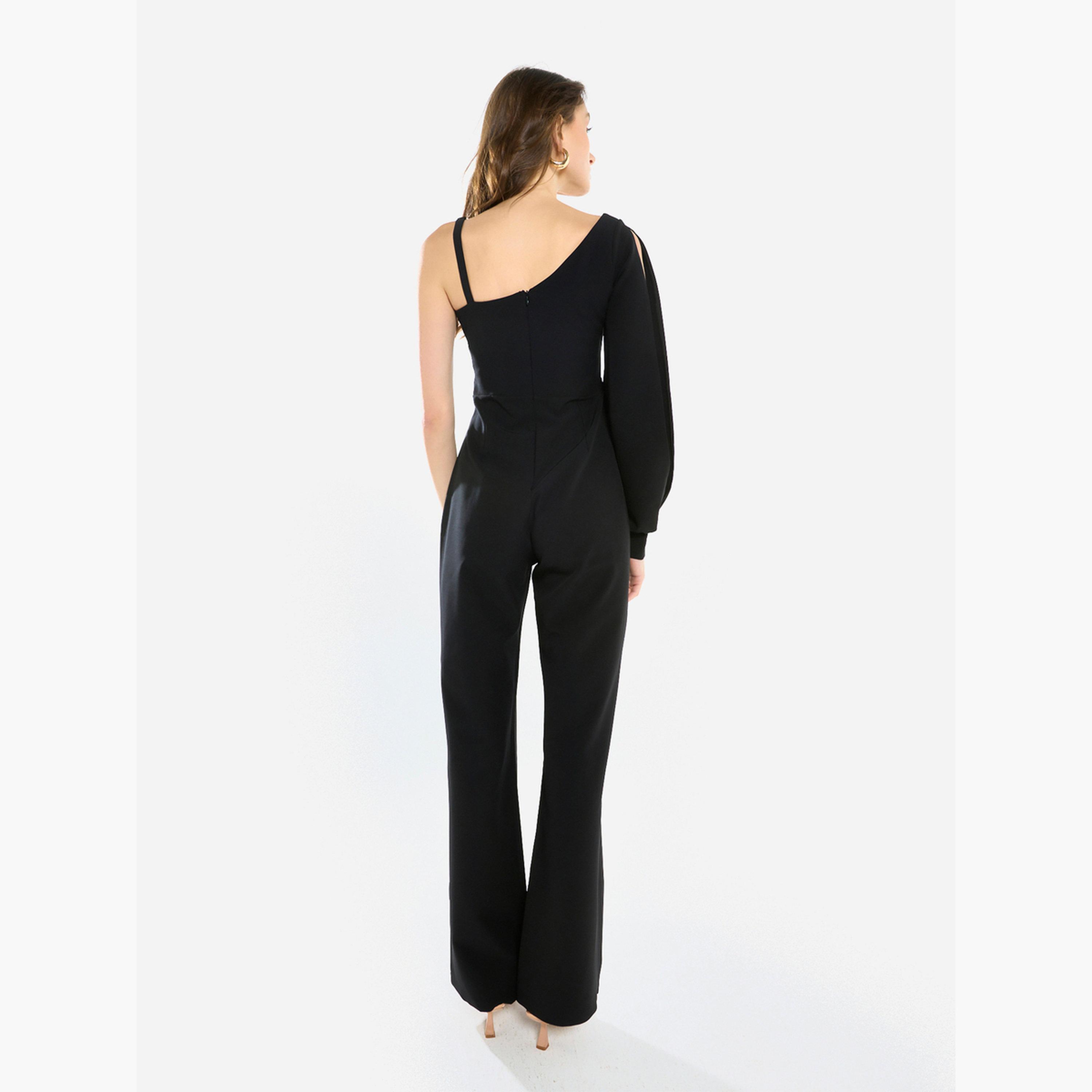 جمبسوت بكتف واحد وتفاصيل سلسلة-women-clothing-jumpsuits-image-5