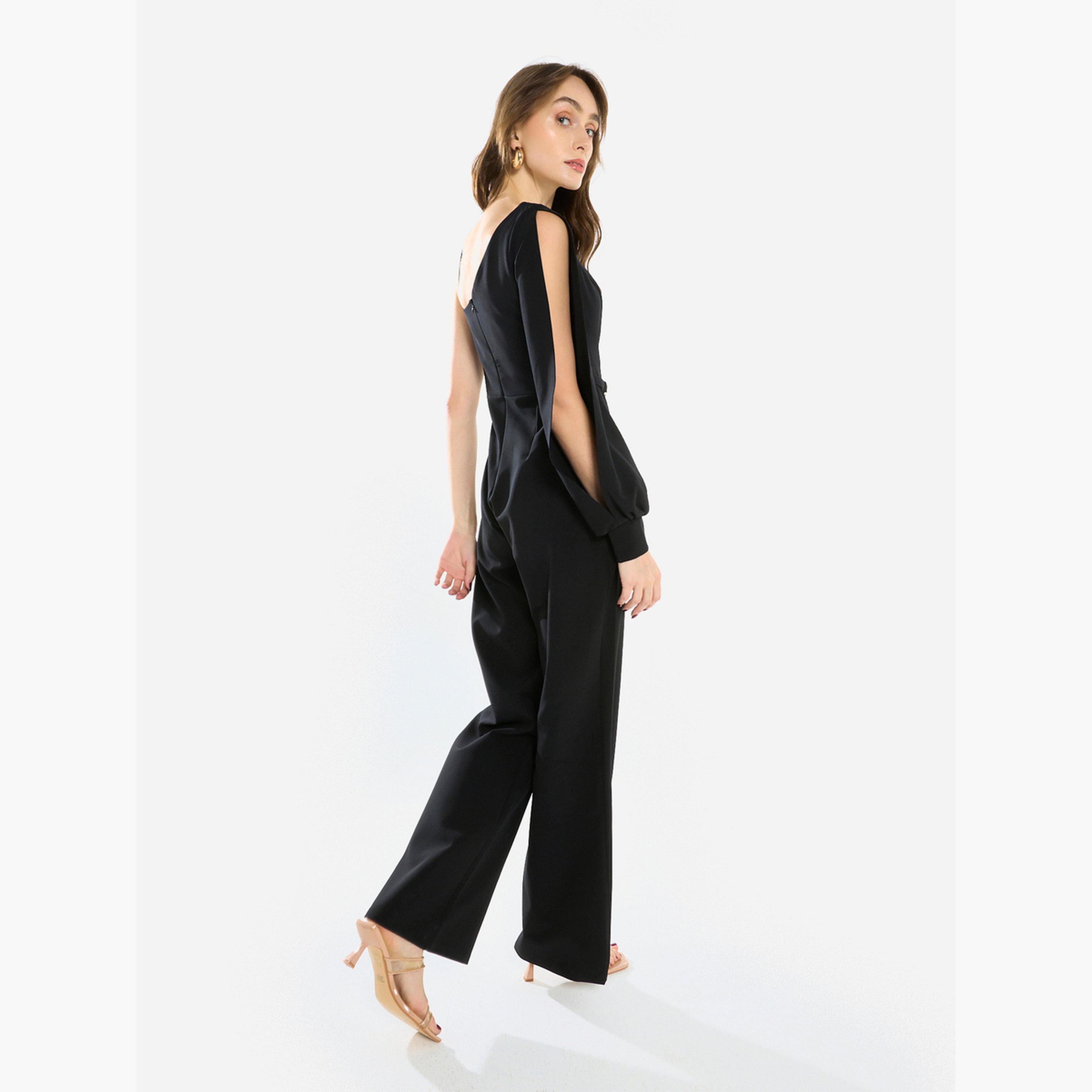 جمبسوت بكتف واحد وتفاصيل سلسلة-women-clothing-jumpsuits-image-6
