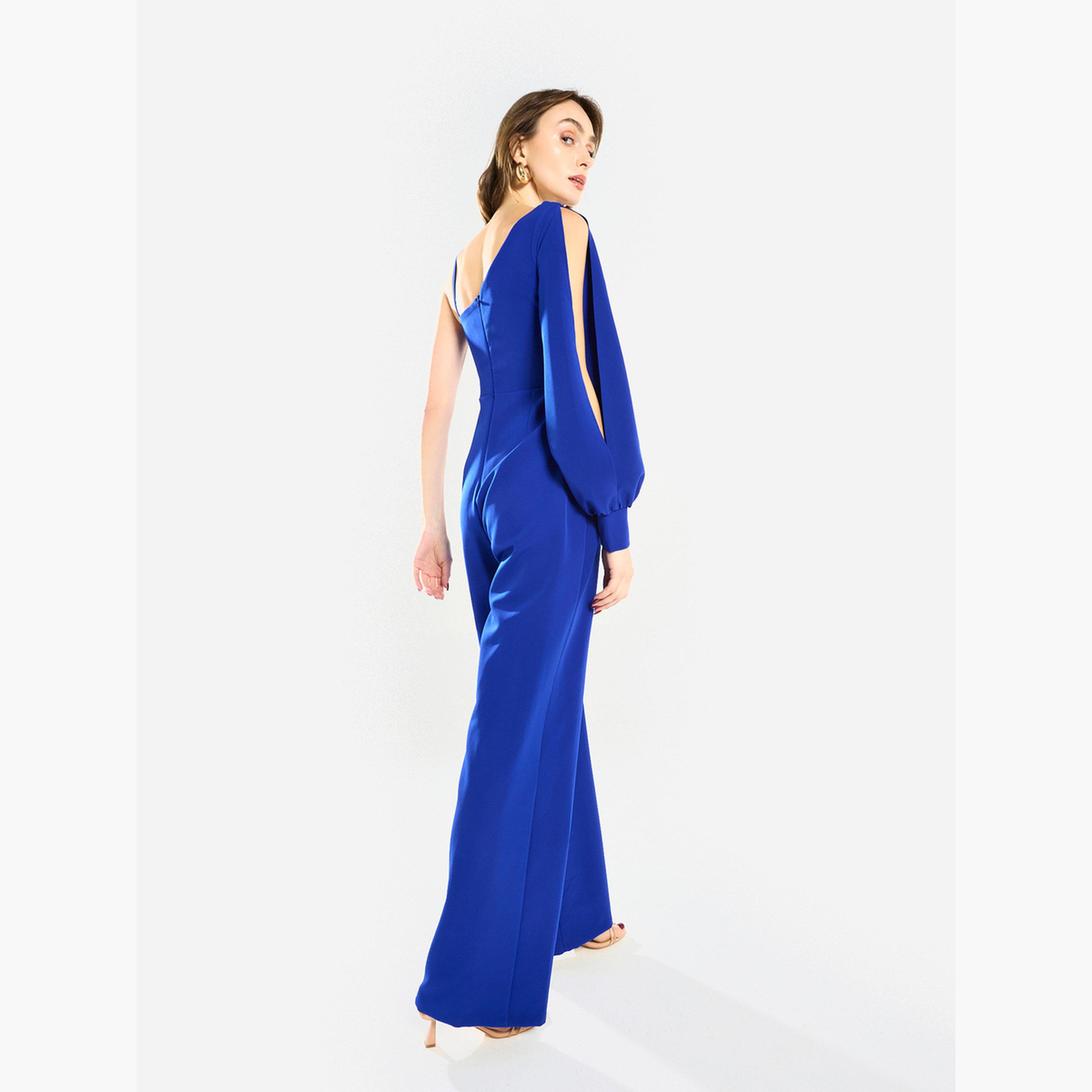 جمبسوت بكتف واحد وتفاصيل سلسلة-women-clothing-jumpsuits-image-4