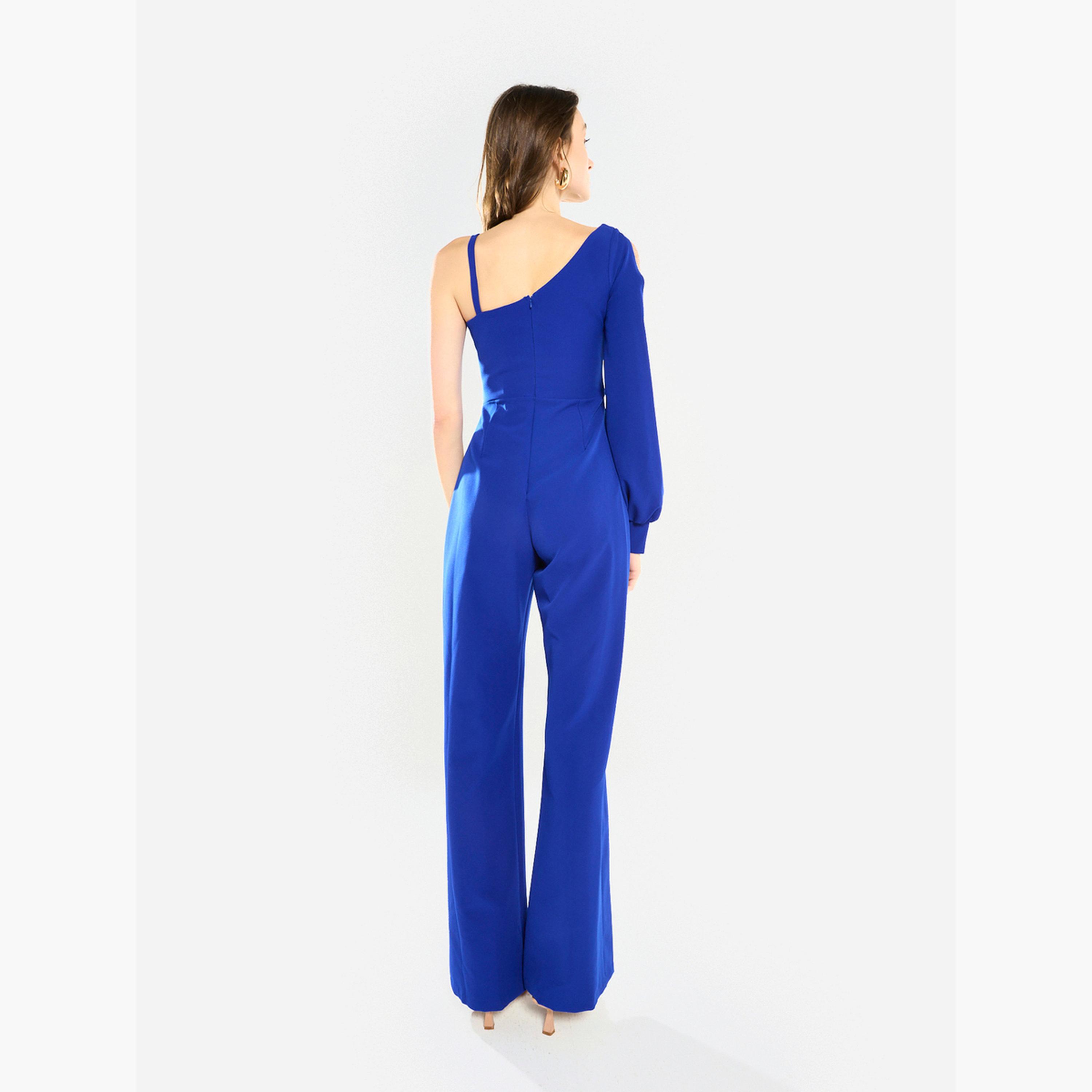 House of Moda Women One Shoulder Chain Accent Jumpsuit-women-clothing-jumpsuits-image-5