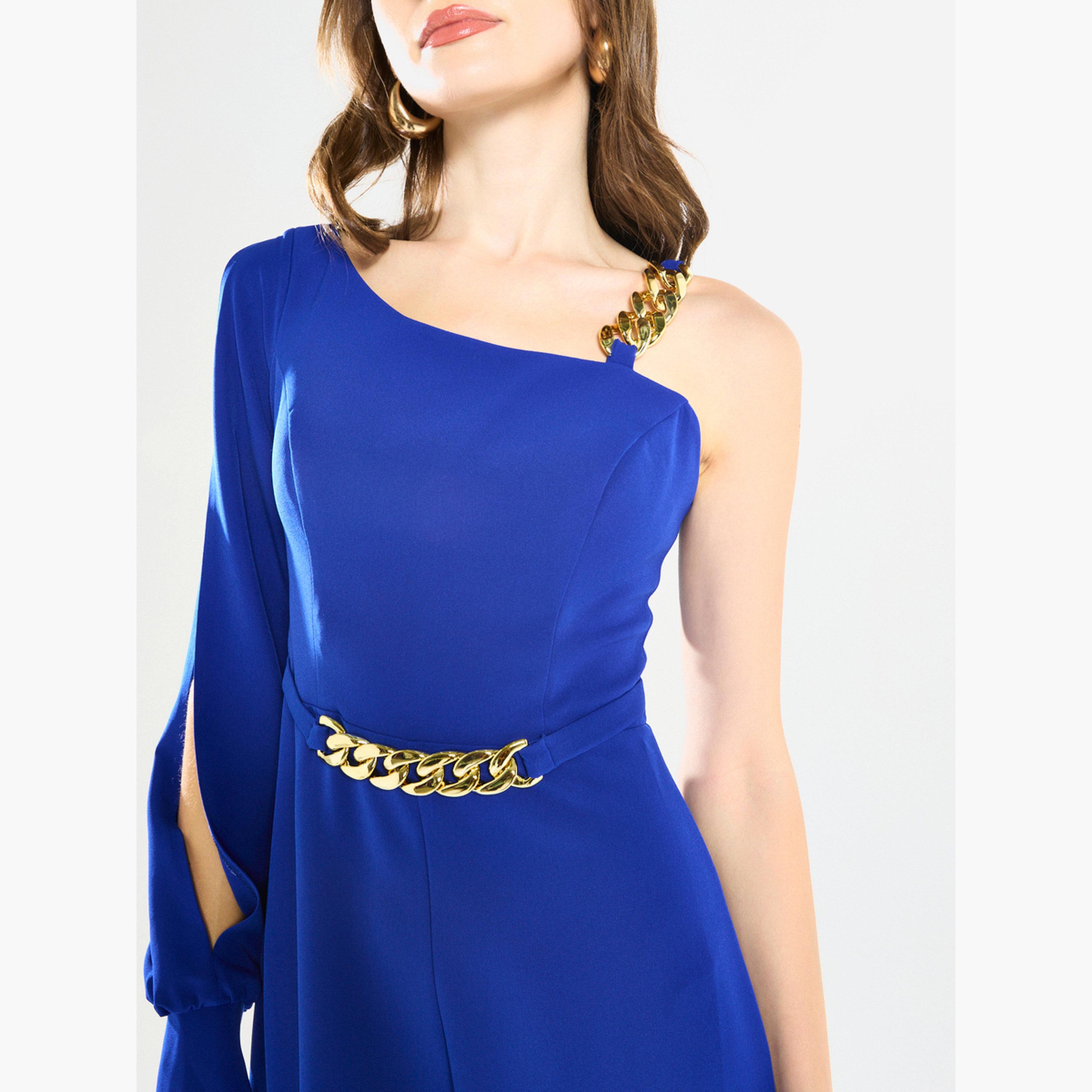 House of Moda Women One Shoulder Chain Accent Jumpsuit-women-clothing-jumpsuits-image-6