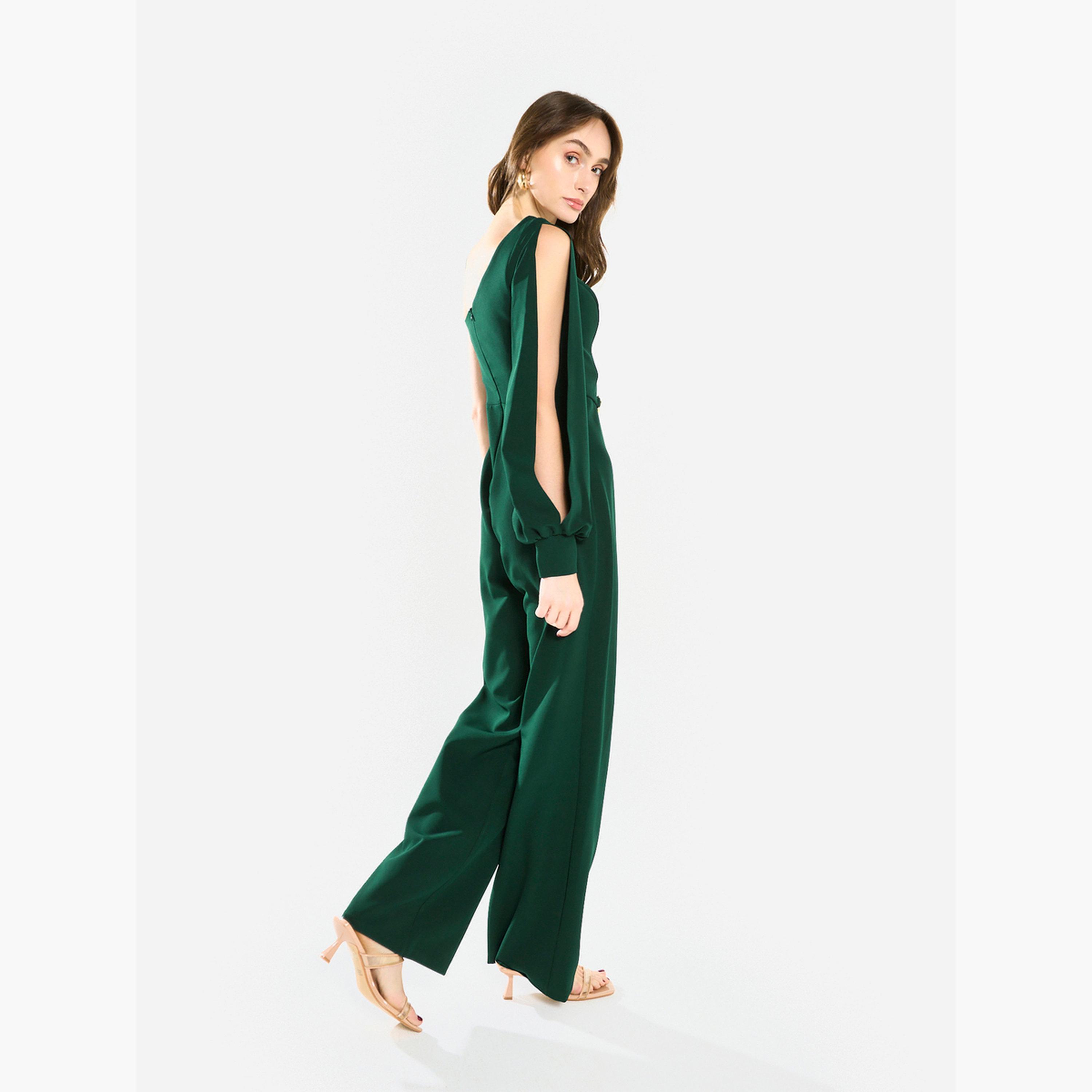 House of Moda Women One Shoulder Chain Accent Jumpsuit-women-clothing-jumpsuits-image-4