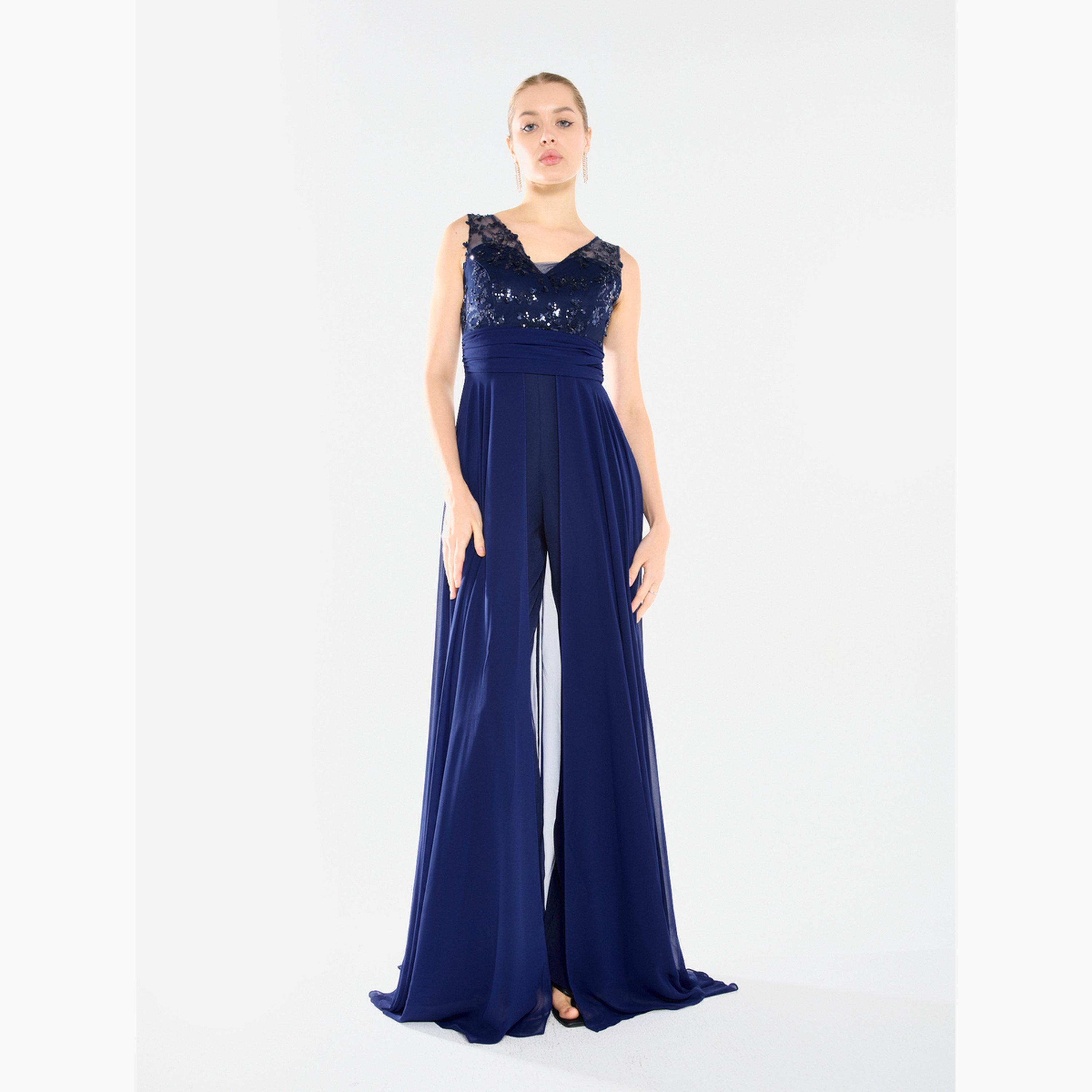 House of Moda Women Sequin Bodice Overlay Jumpsuit-women-clothing-jumpsuits-image-1