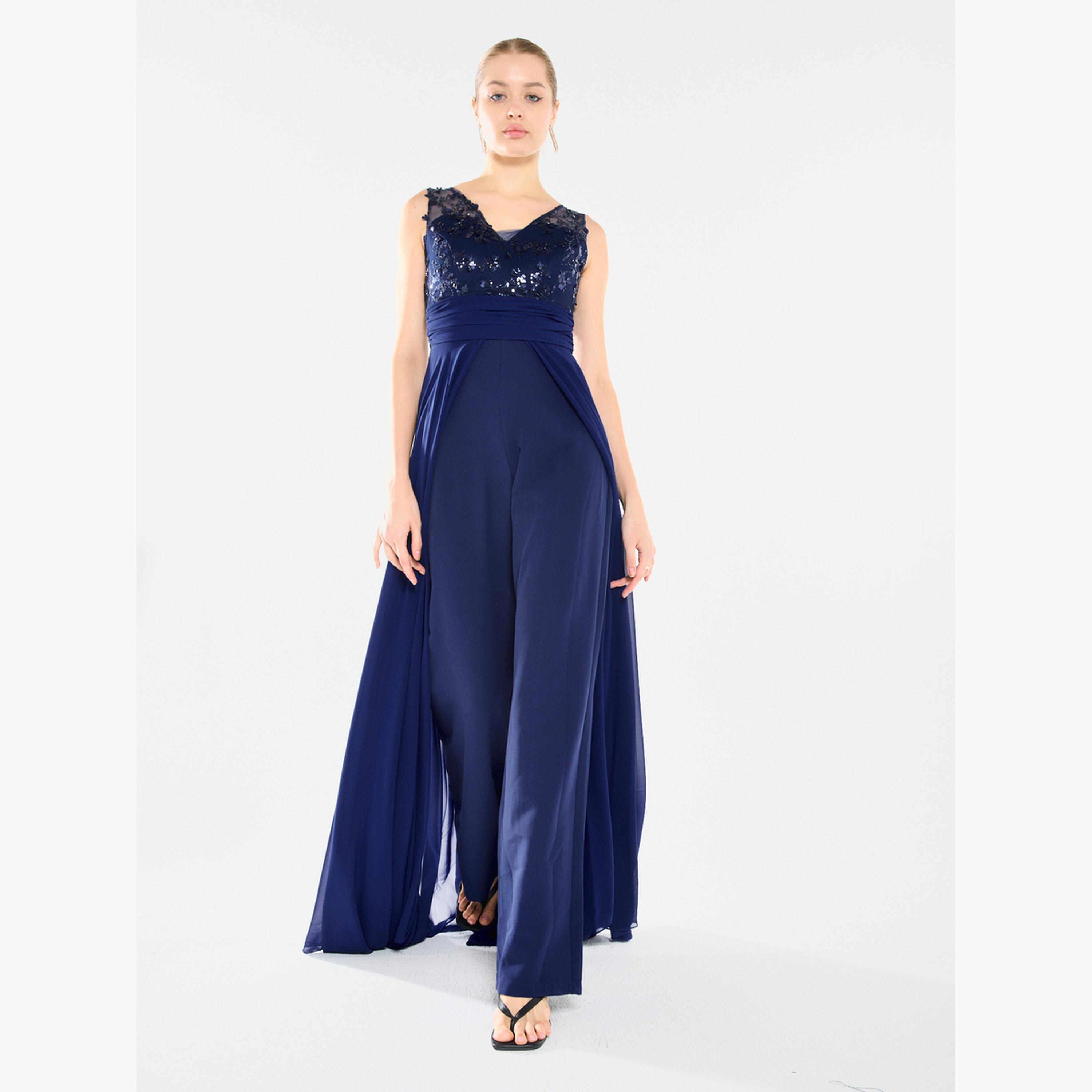 House of Moda Women Sequin Bodice Overlay Jumpsuit-women-clothing-jumpsuits-image-3