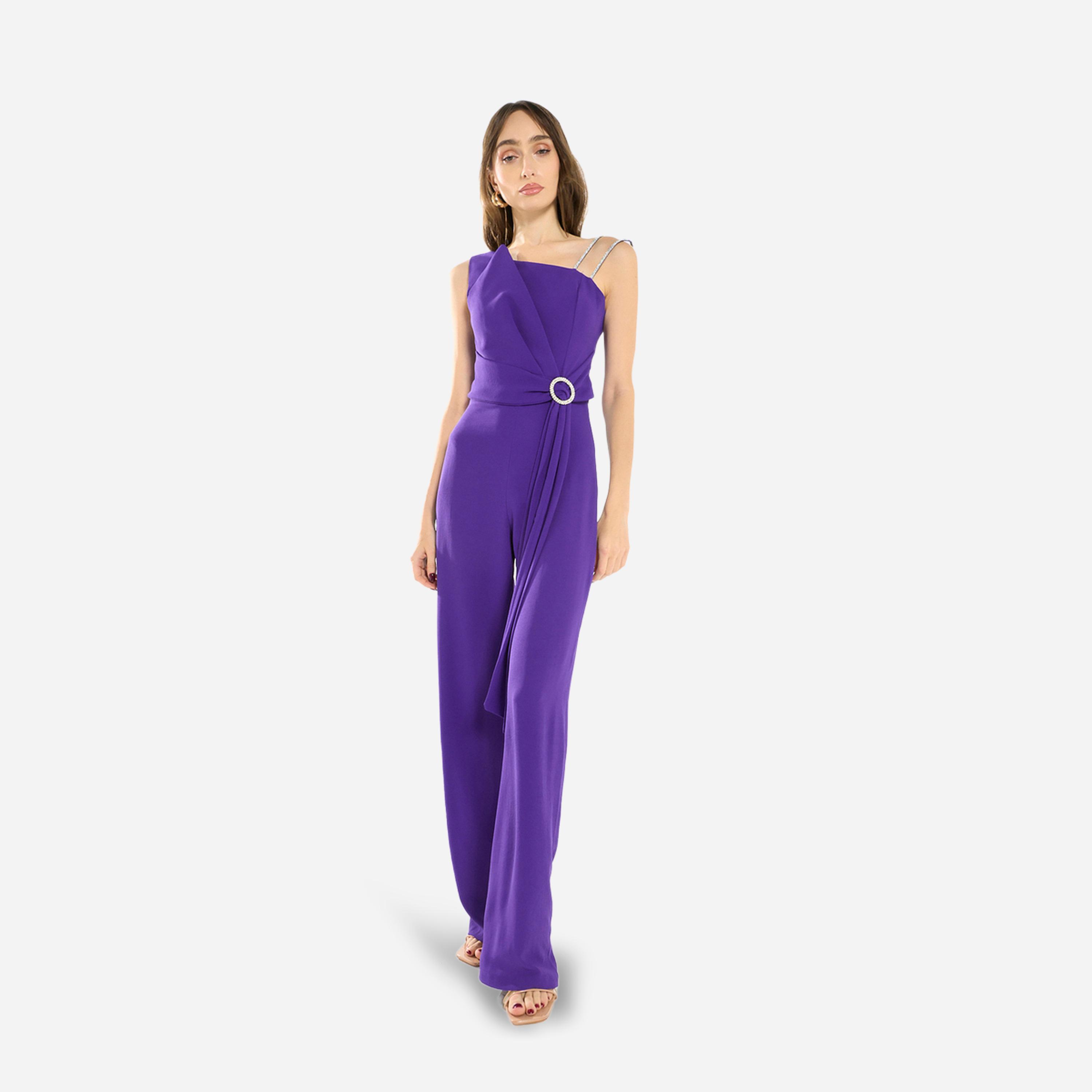 جمبسوت بكتف واحد وتصميم غير متماثل-women-clothing-jumpsuits-image-1