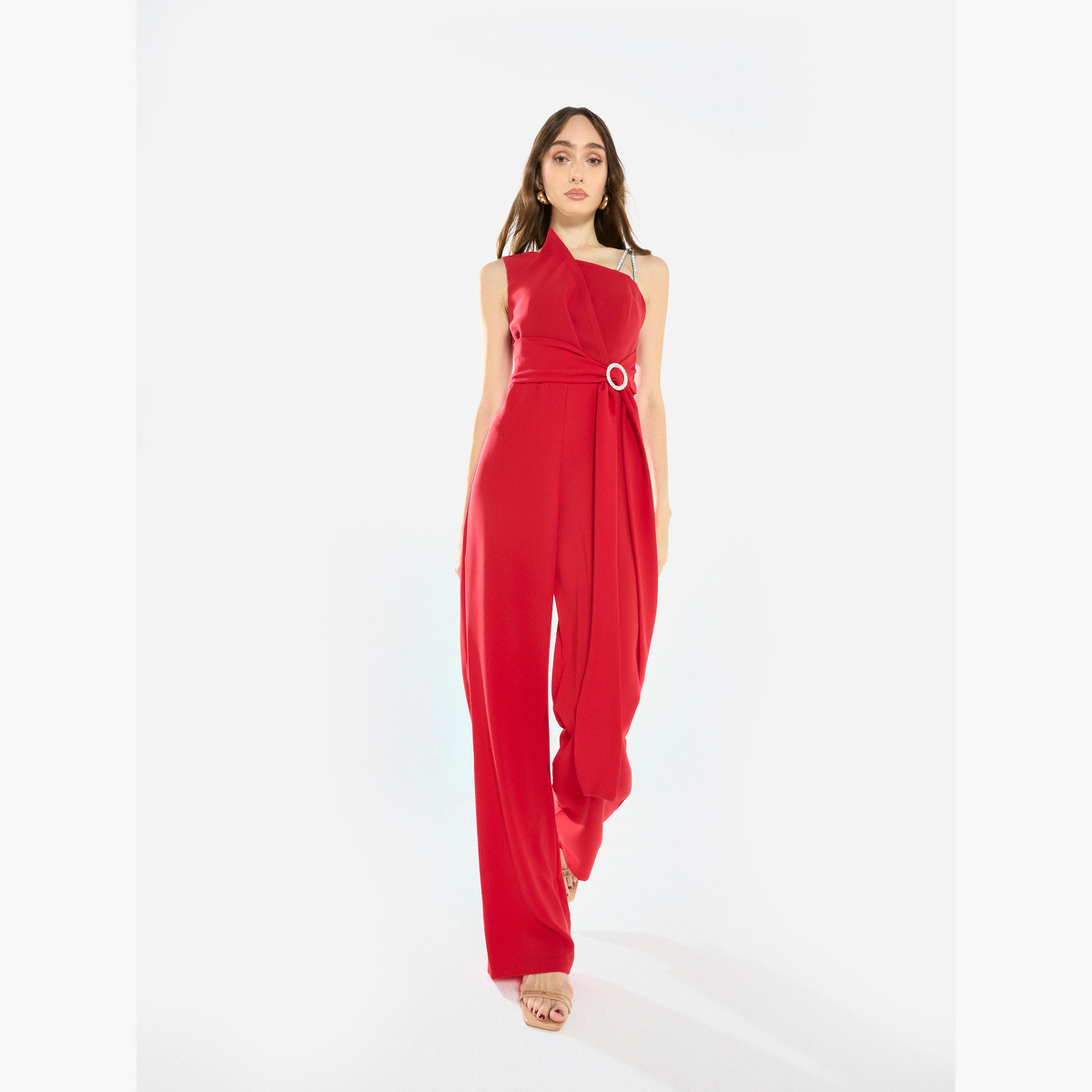 جمبسوت بكتف واحد وتصميم غير متماثل-women-clothing-jumpsuits-image-1