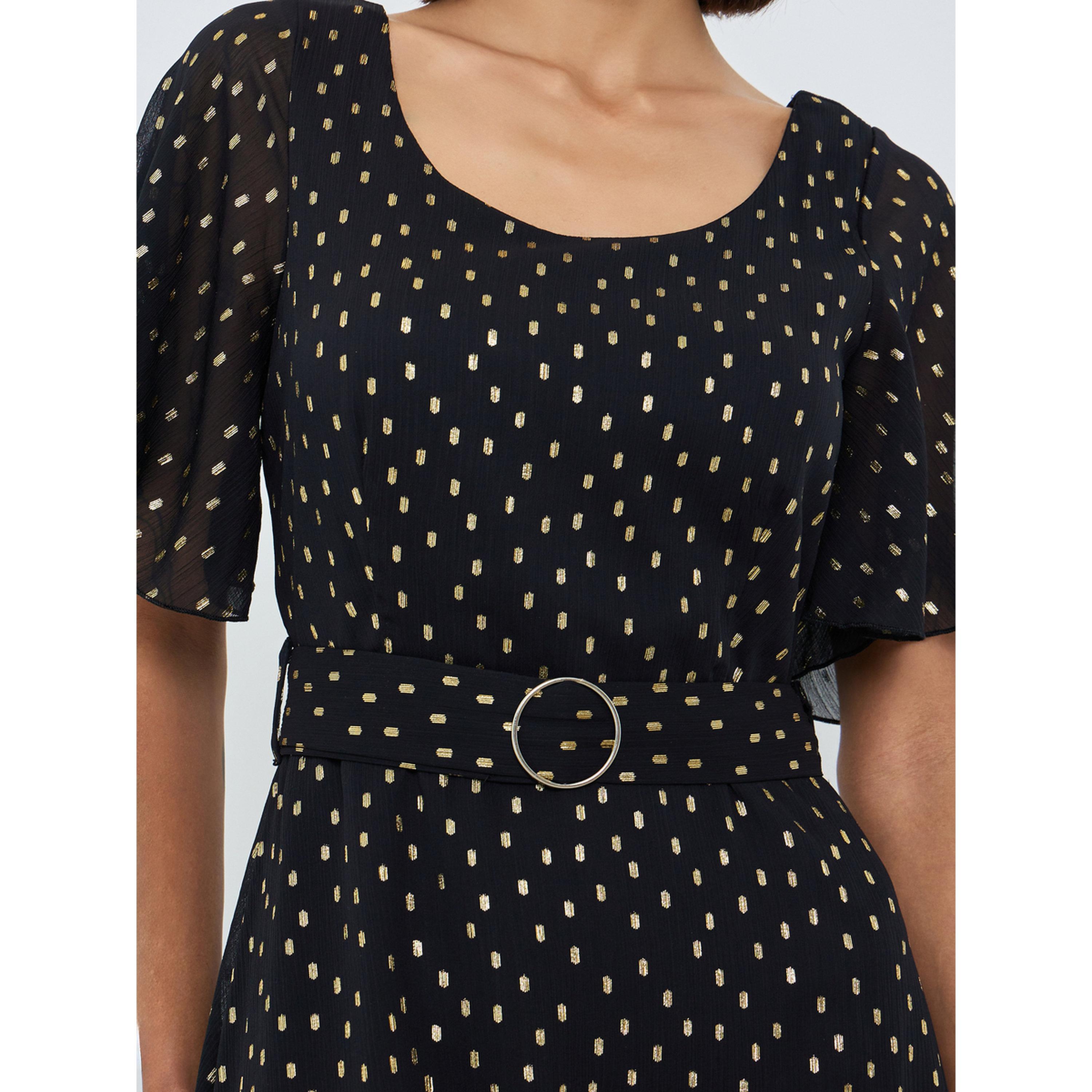فستان طويل بطبعة فويل مع حزام-women-clothing-dresses-image-5