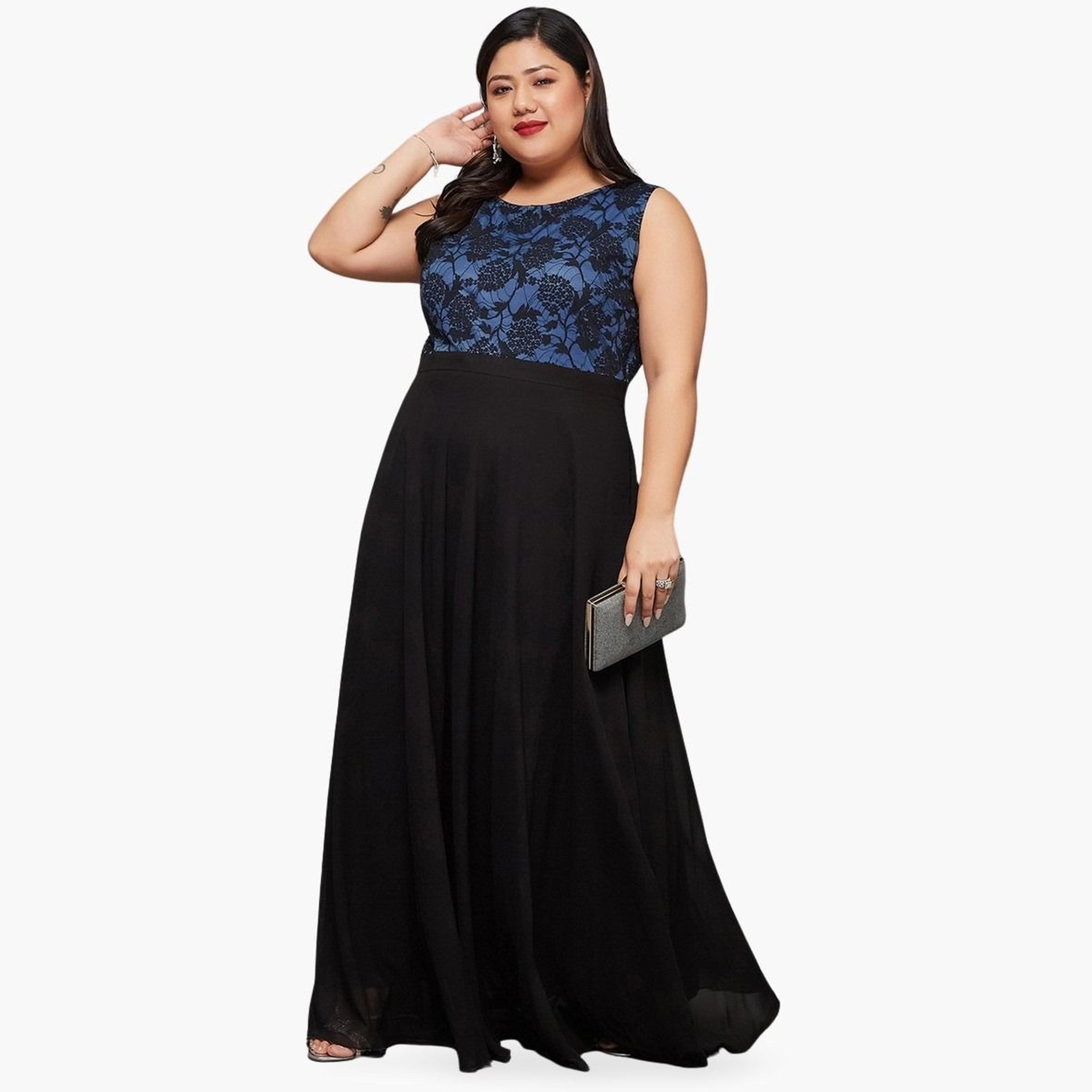 فستان طويل دانتيل بدون أكمام للنساء بمقاس كبير-women-clothing-dresses-image-1