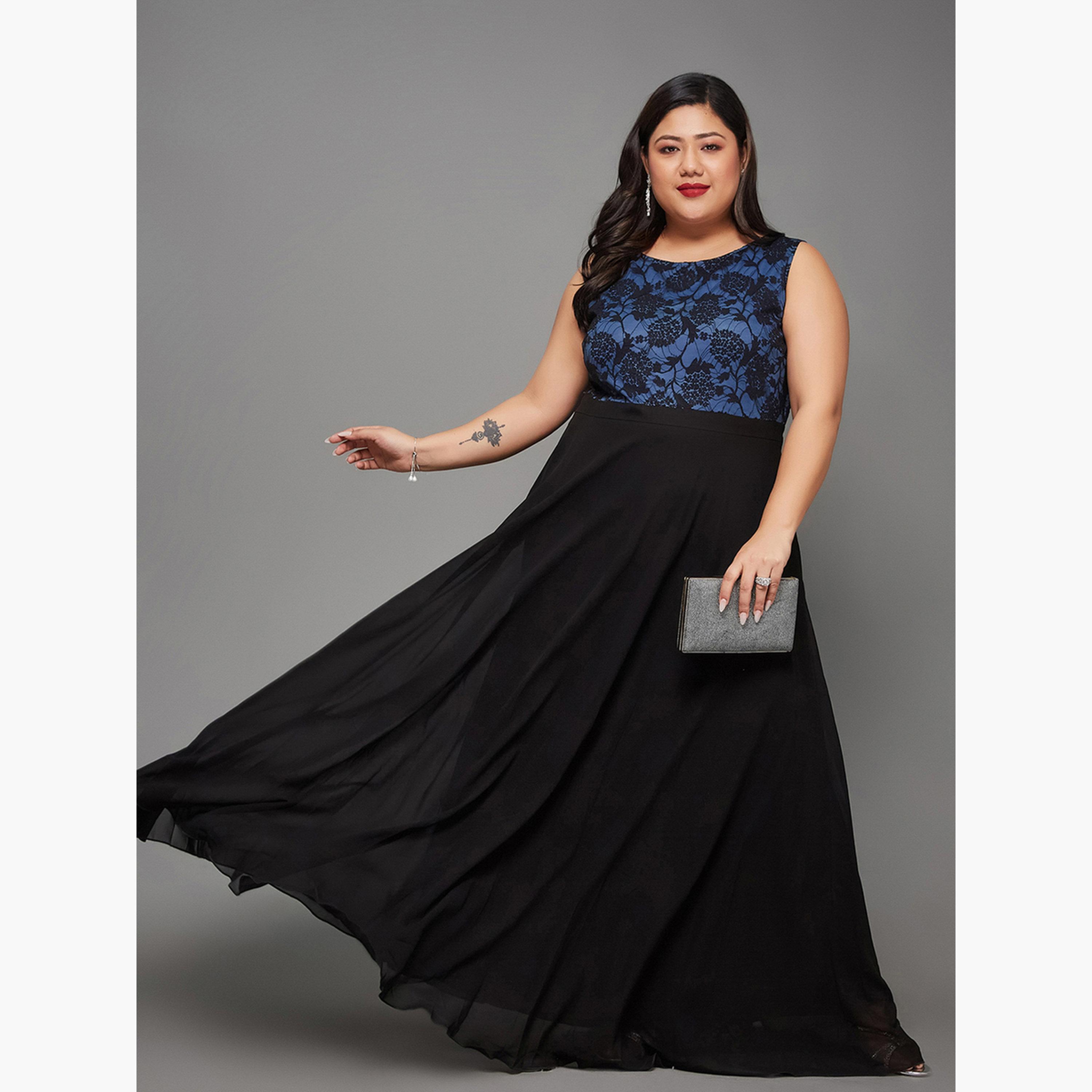 Miss Chase Plus Size Women Lace Sleeveless Maxi Dress-women-clothing-dresses-image-2