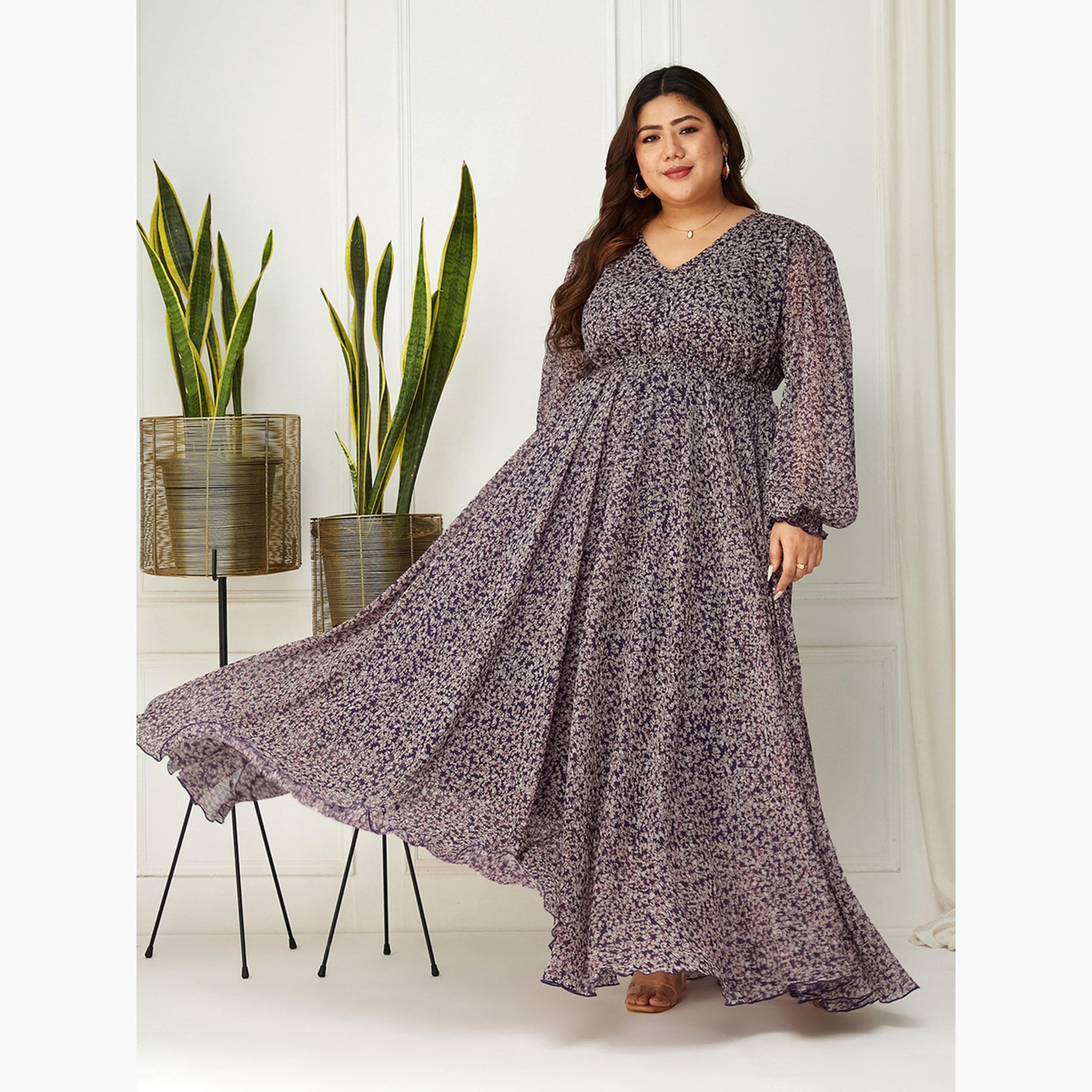 Miss Chase Plus Size Women Printed Maxi Dress-women-clothing-dresses-image-2