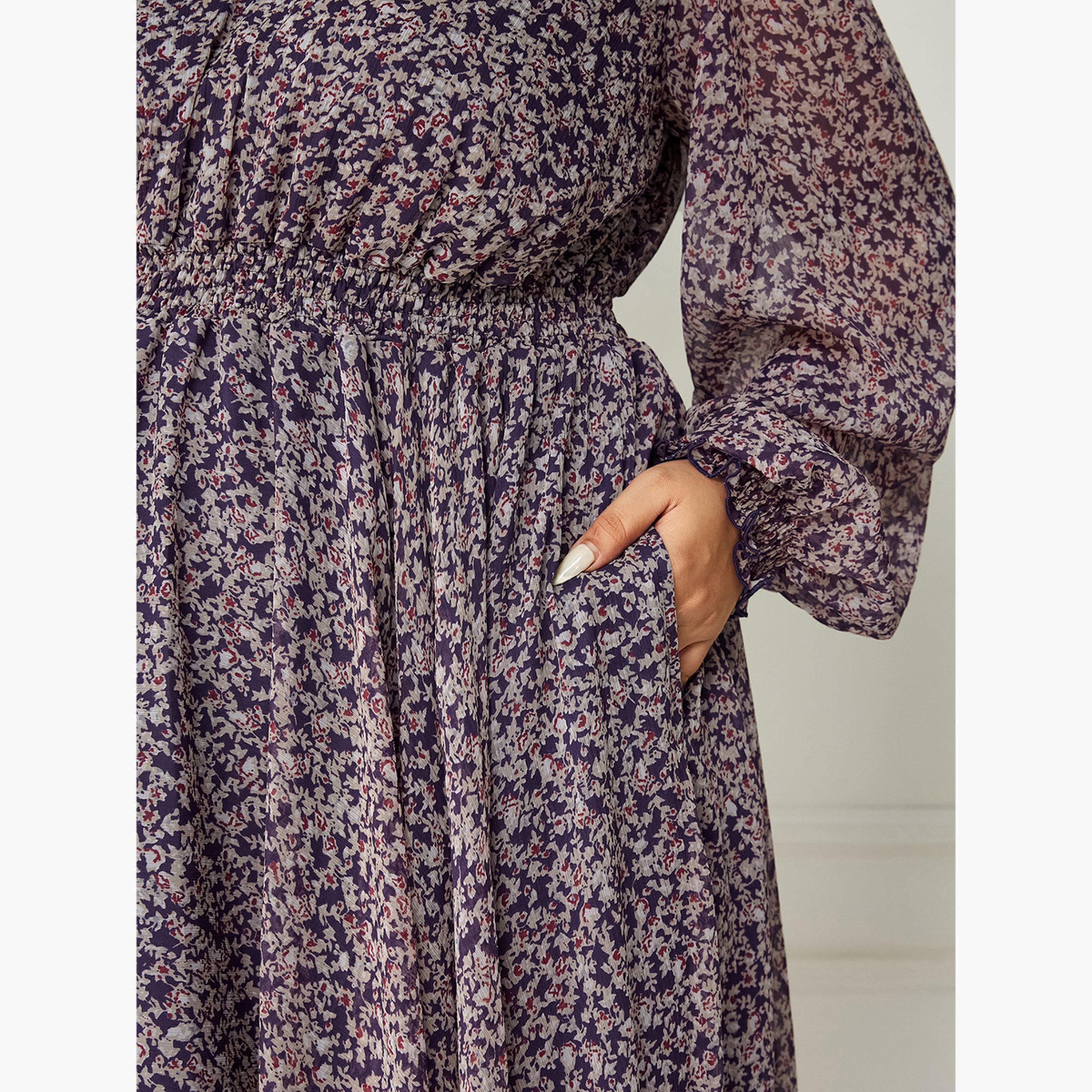 فستان طويل مطبوع للنساء بمقاس كبير-women-clothing-dresses-image-5