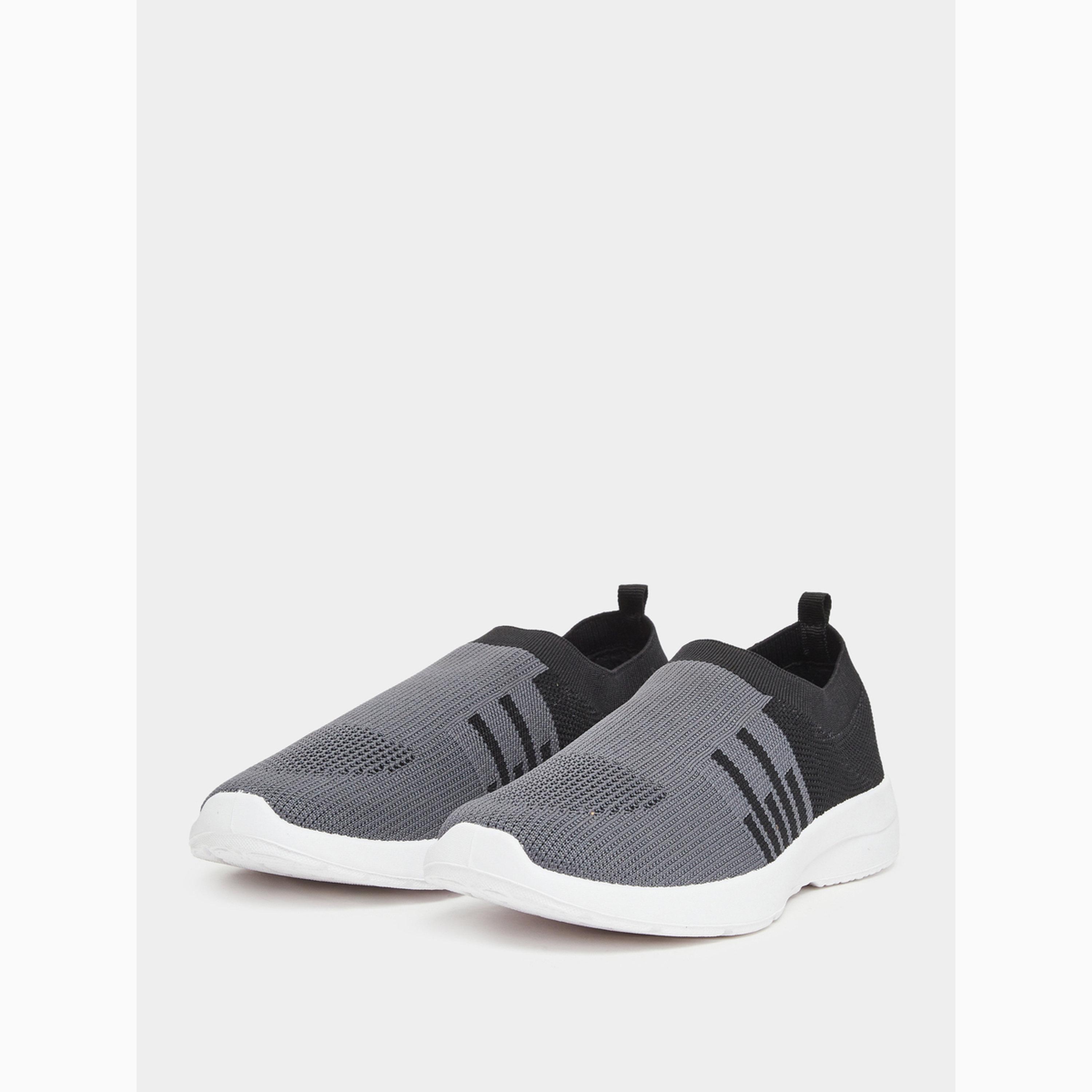 Styli Men Grey Mesh Slip-On Shoes-men-shoes-sneakers-image-1