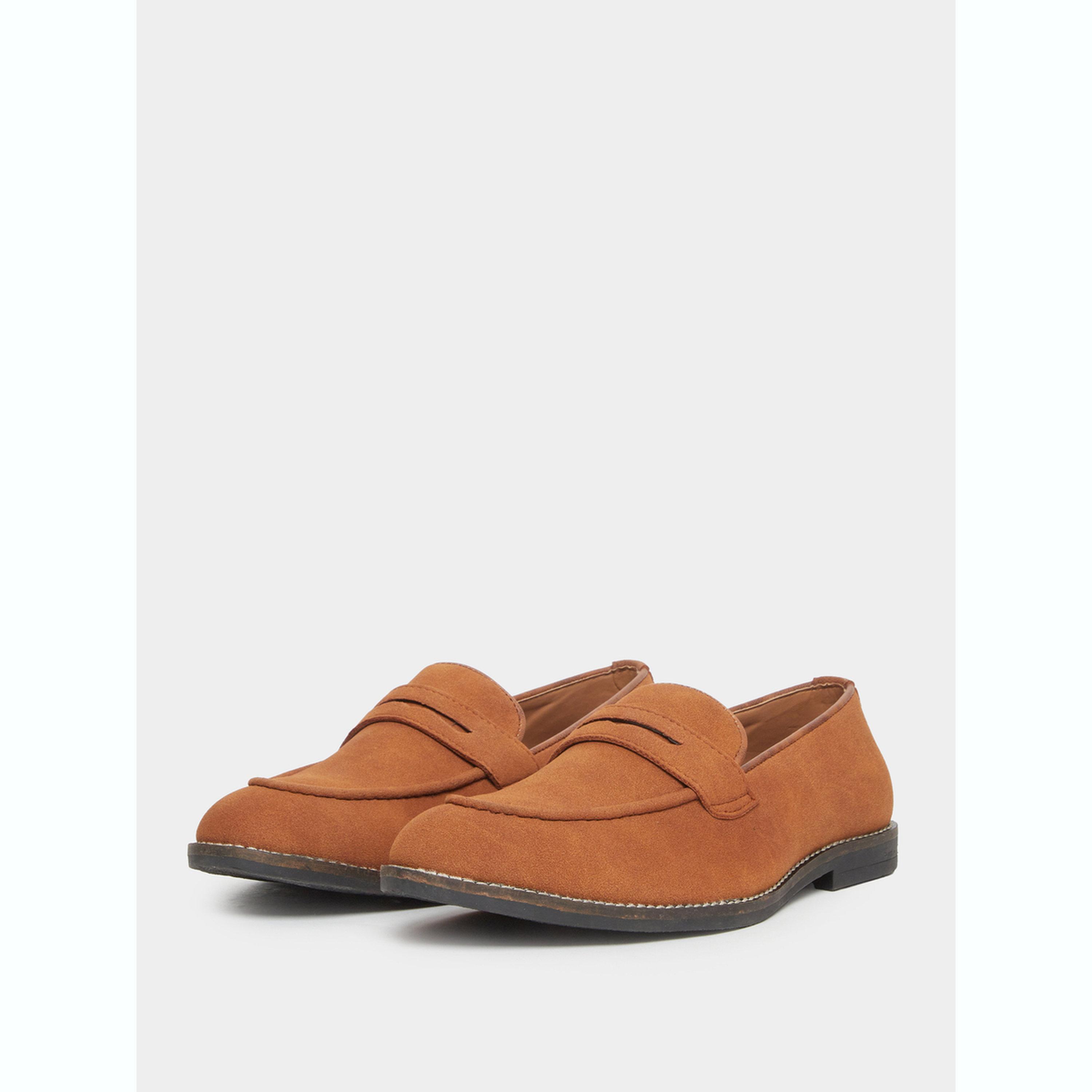 حذاء لوفر رجالي كلاسيكي سهل الارتداء بمظهر شمواه-men-shoes-loafersandmoccasins-image-1