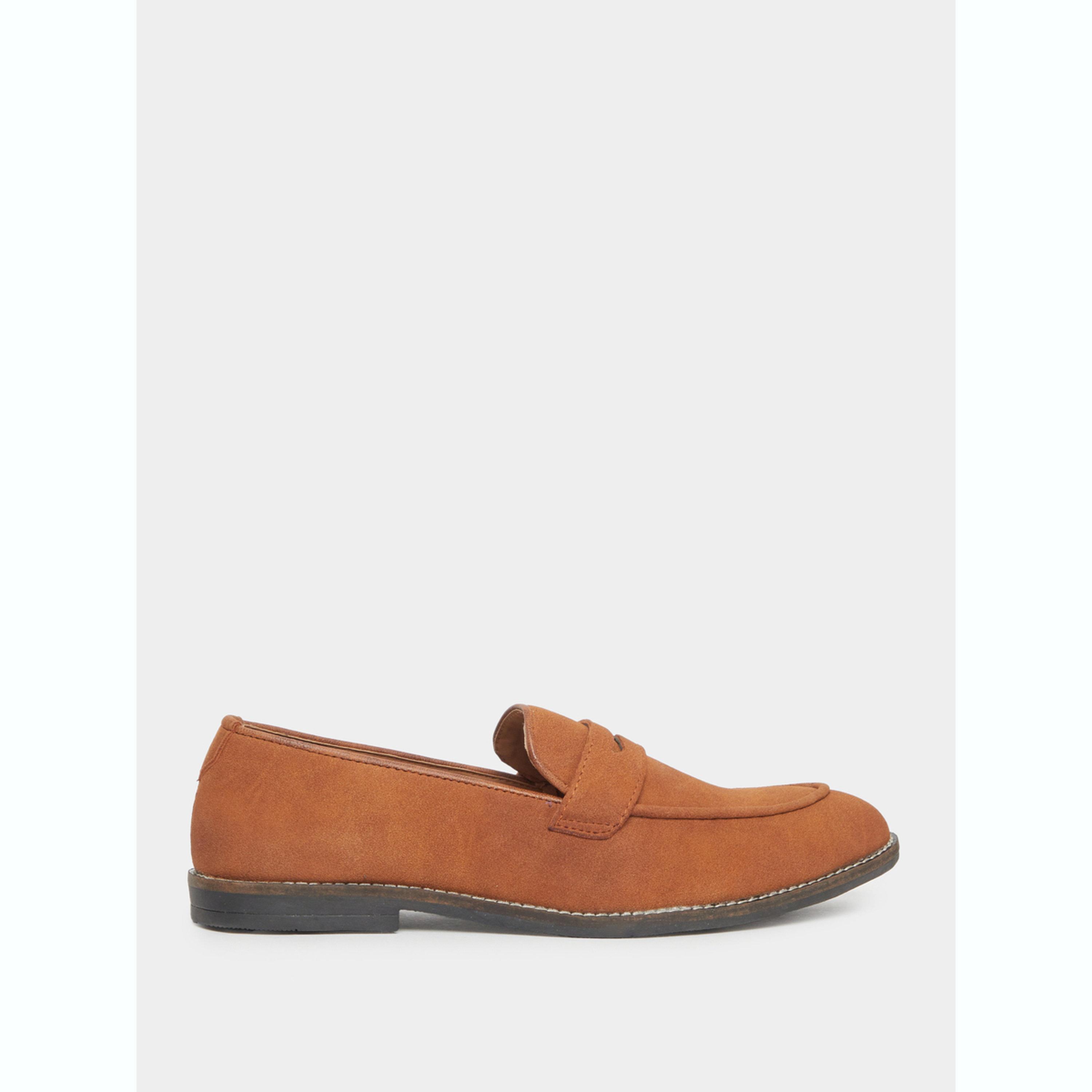 حذاء لوفر رجالي كلاسيكي سهل الارتداء بمظهر شمواه-men-shoes-loafersandmoccasins-image-2