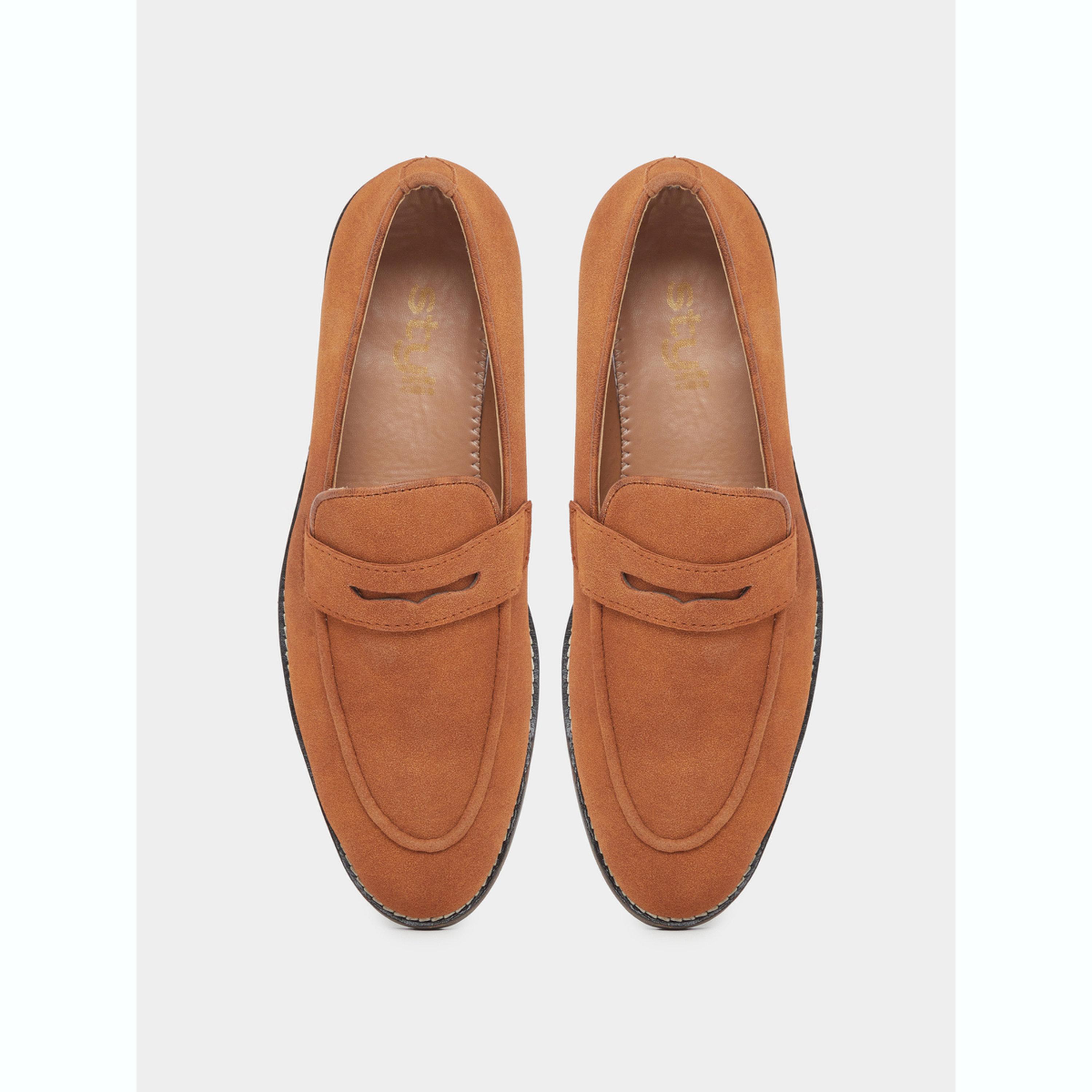 حذاء لوفر رجالي كلاسيكي سهل الارتداء بمظهر شمواه-men-shoes-loafersandmoccasins-image-3
