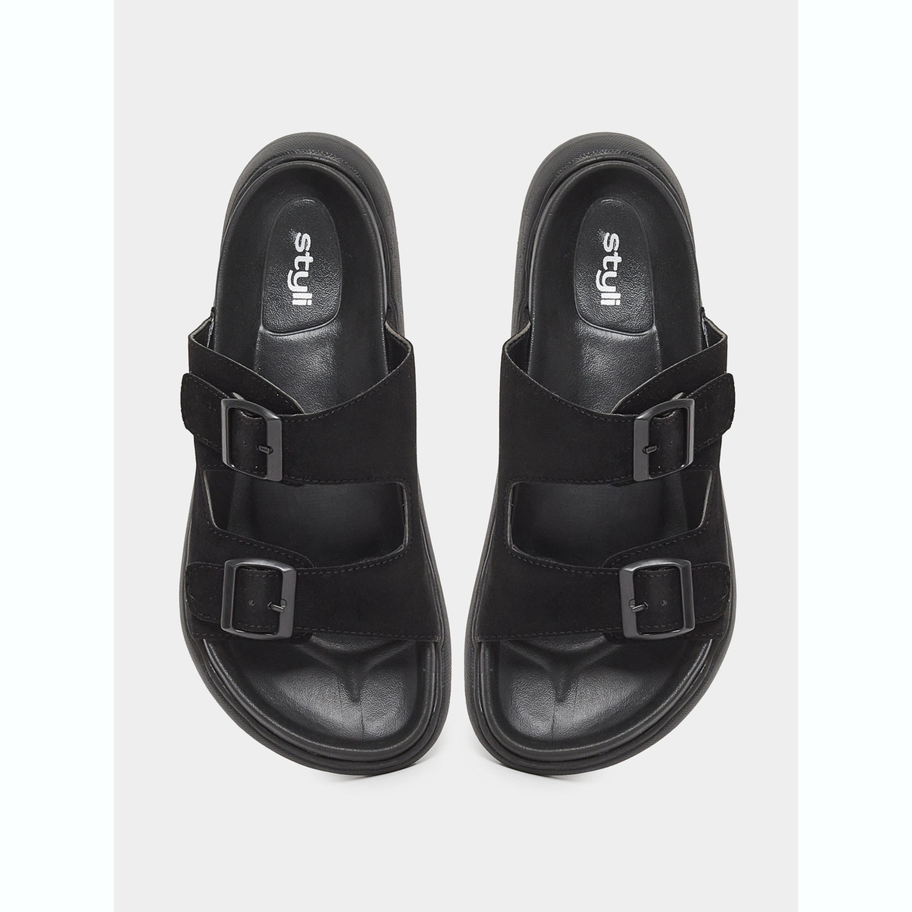 Styli Men Double Strap Buckle Comfort Sandals-men-shoes-sandals-image-3