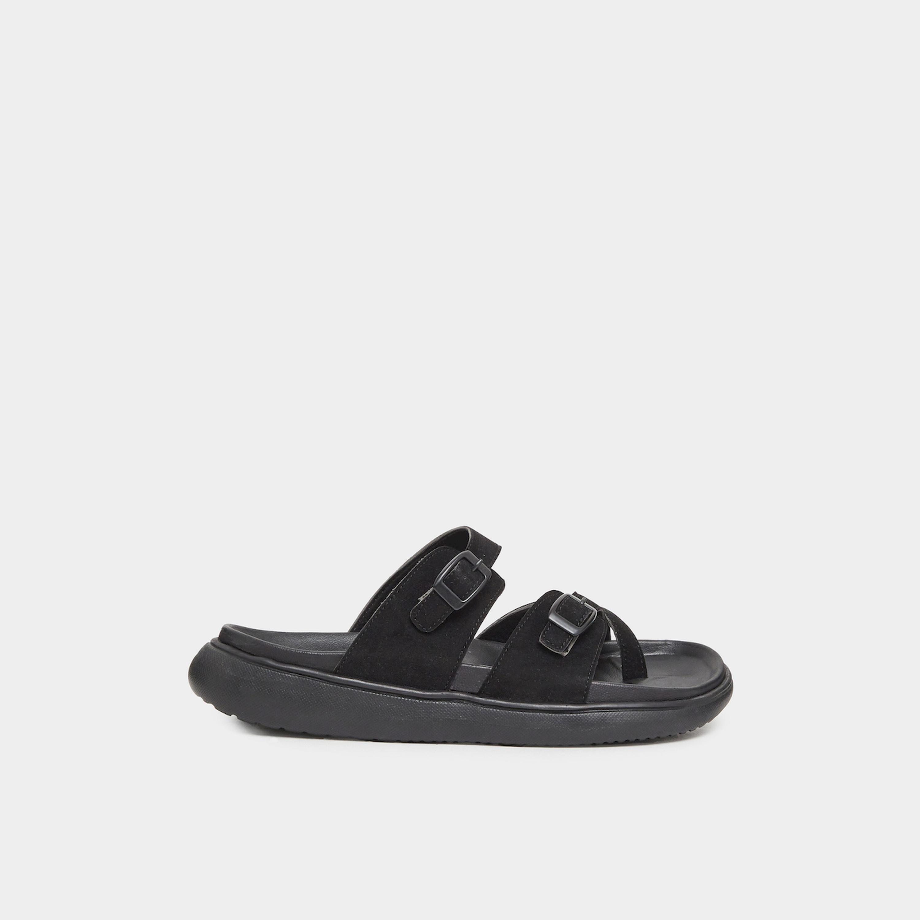 Styli Men Double Strap Buckle Toe Ring Sandals-men-shoes-sandals-image-2