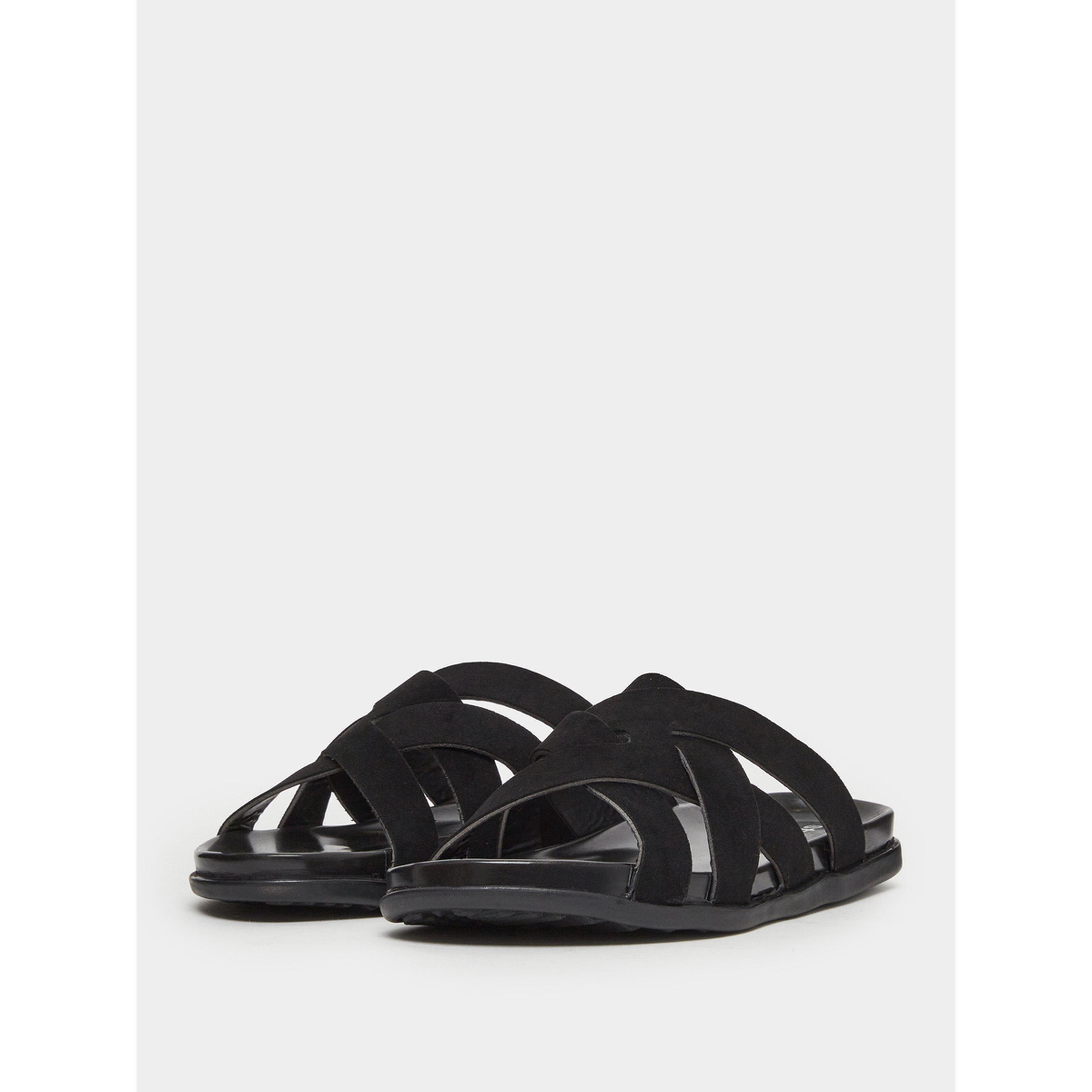 Styli Men's Criss-Cross Slide Comfort Sandals-men-shoes-sandals-image-1
