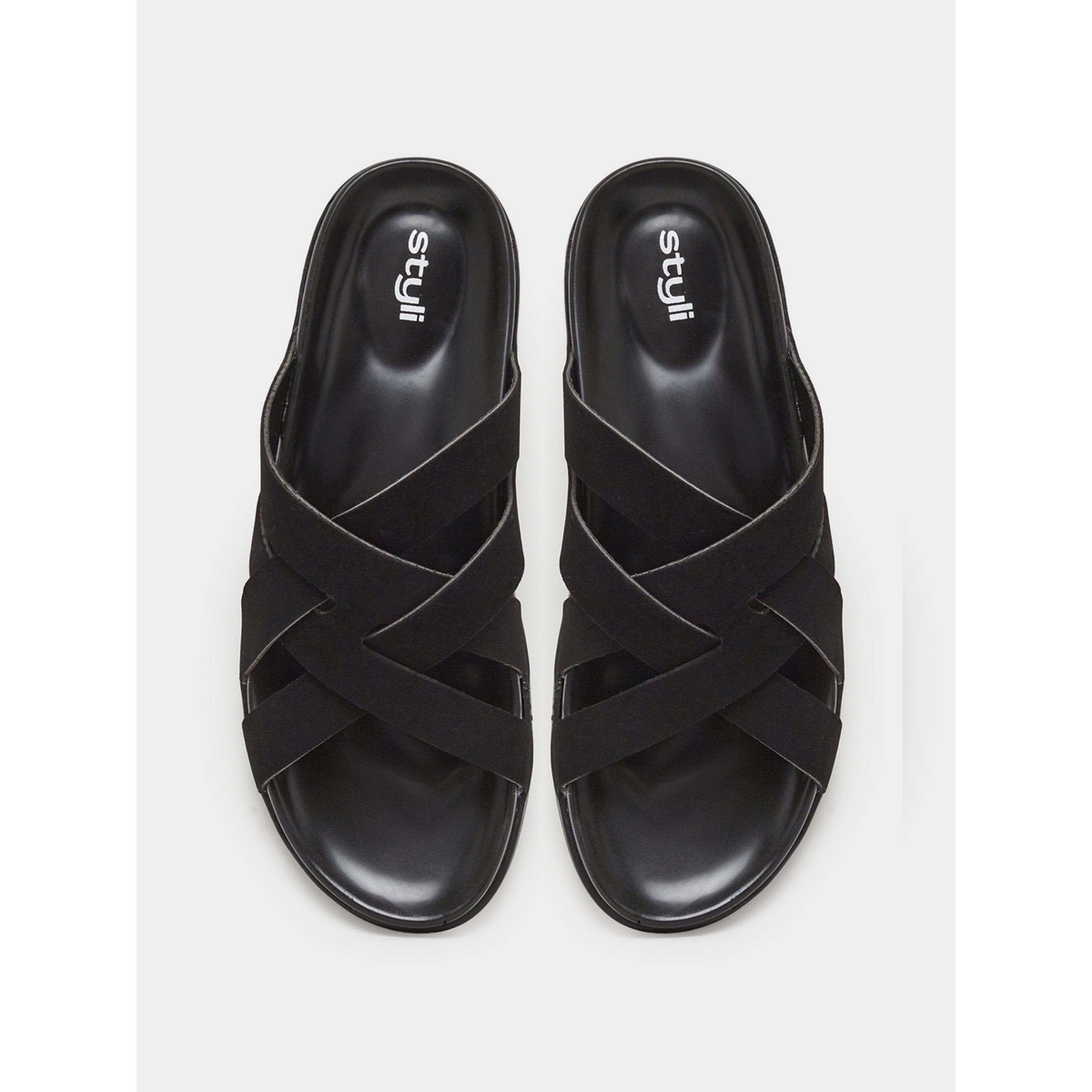صندل مريح بتصميم متقاطع-men-shoes-sandals-image-3