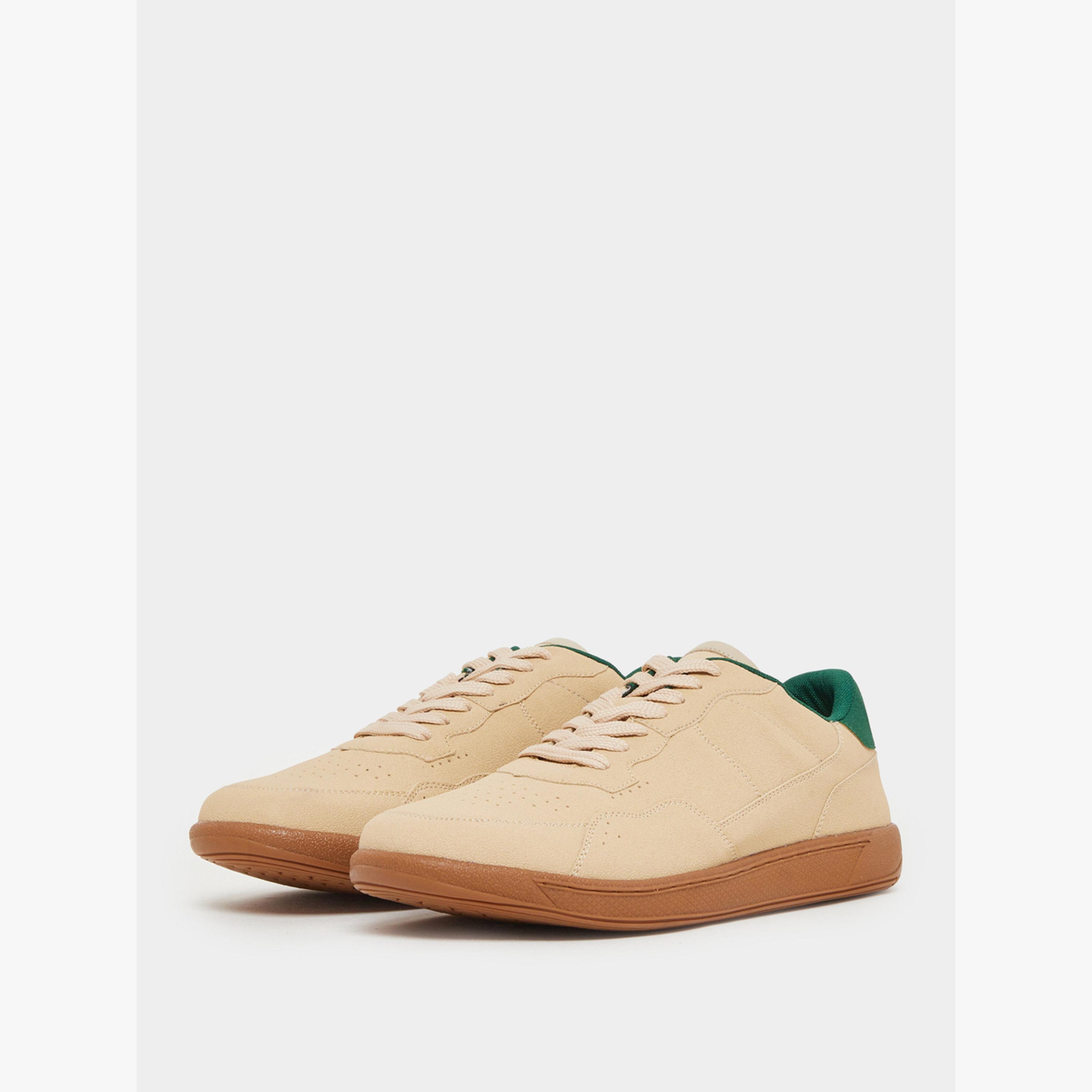 Styli Men Beige Suede Look Sneakers-men-shoes-sneakers-image-1