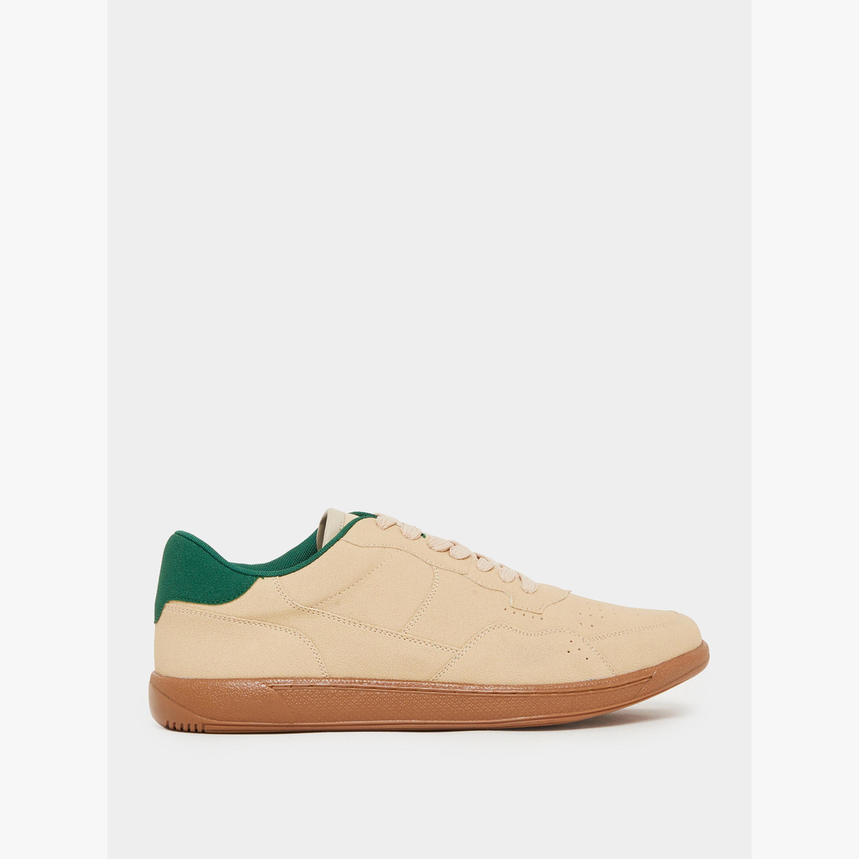 Styli Men Beige Suede Look Sneakers-men-shoes-sneakers-image-2