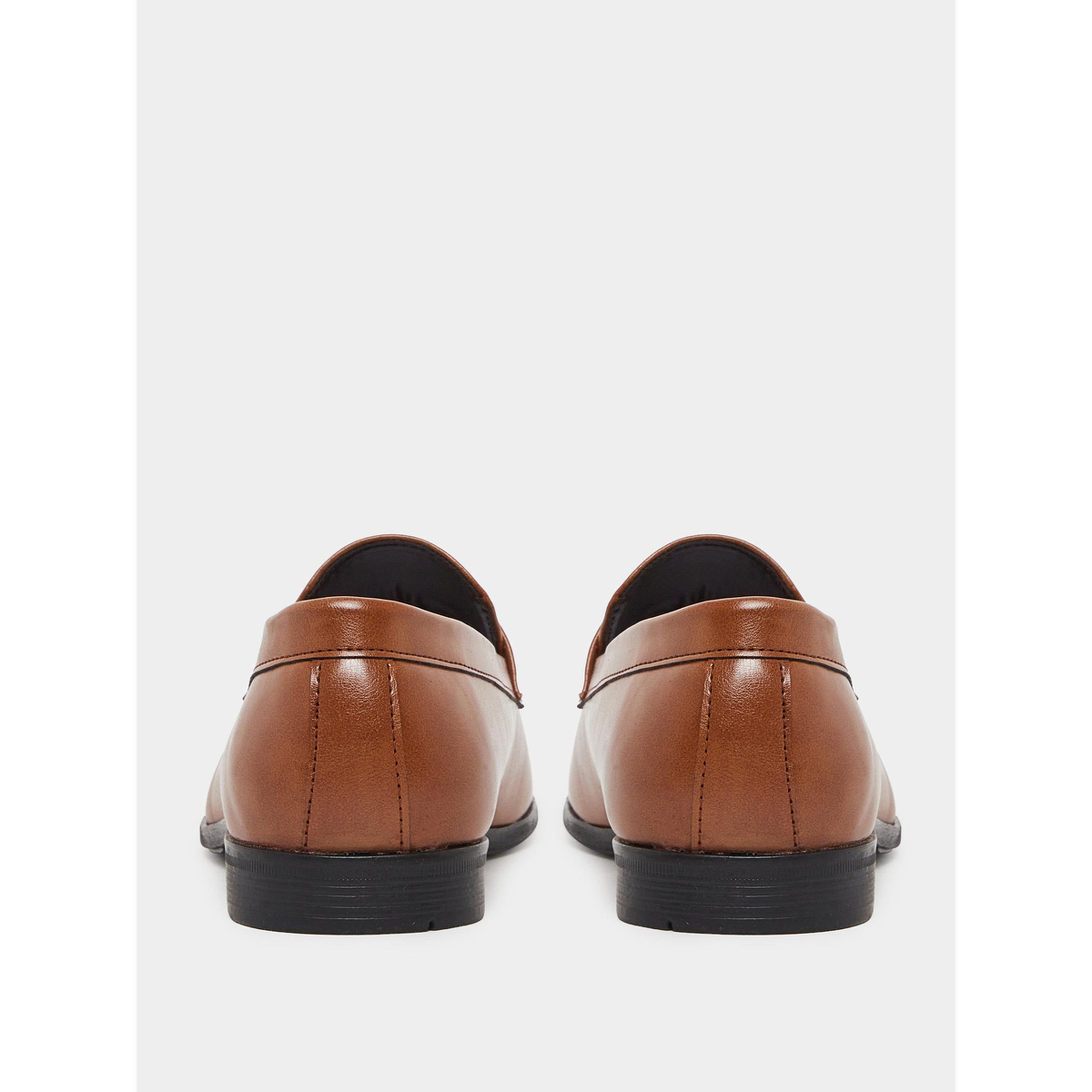 Styli Brown Textured Slip-On Loafers-men-shoes-loafersandmoccasins-image-5