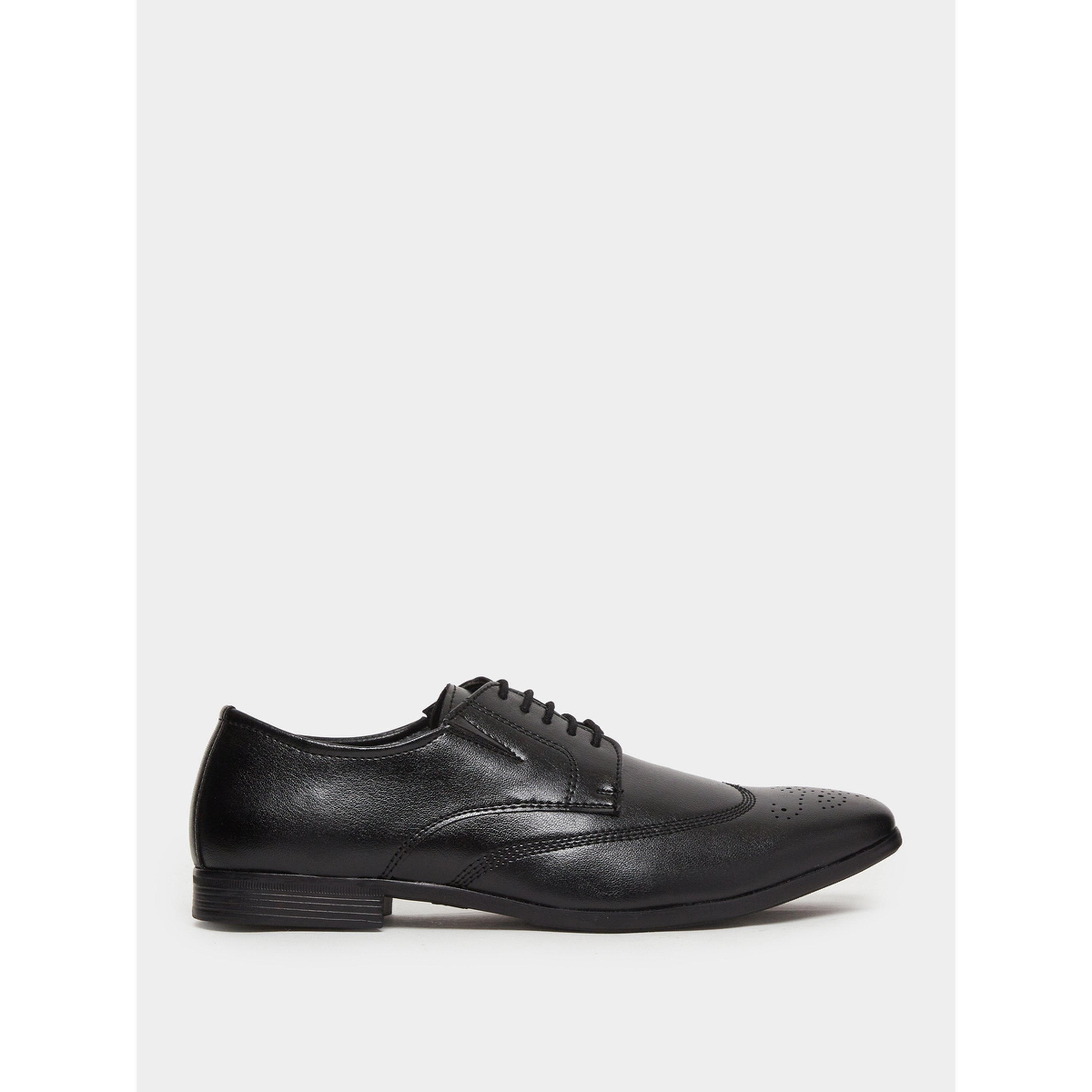 Styli Black Classic Brogue Lace-Up Shoes-men-shoes-formalshoes-image-2
