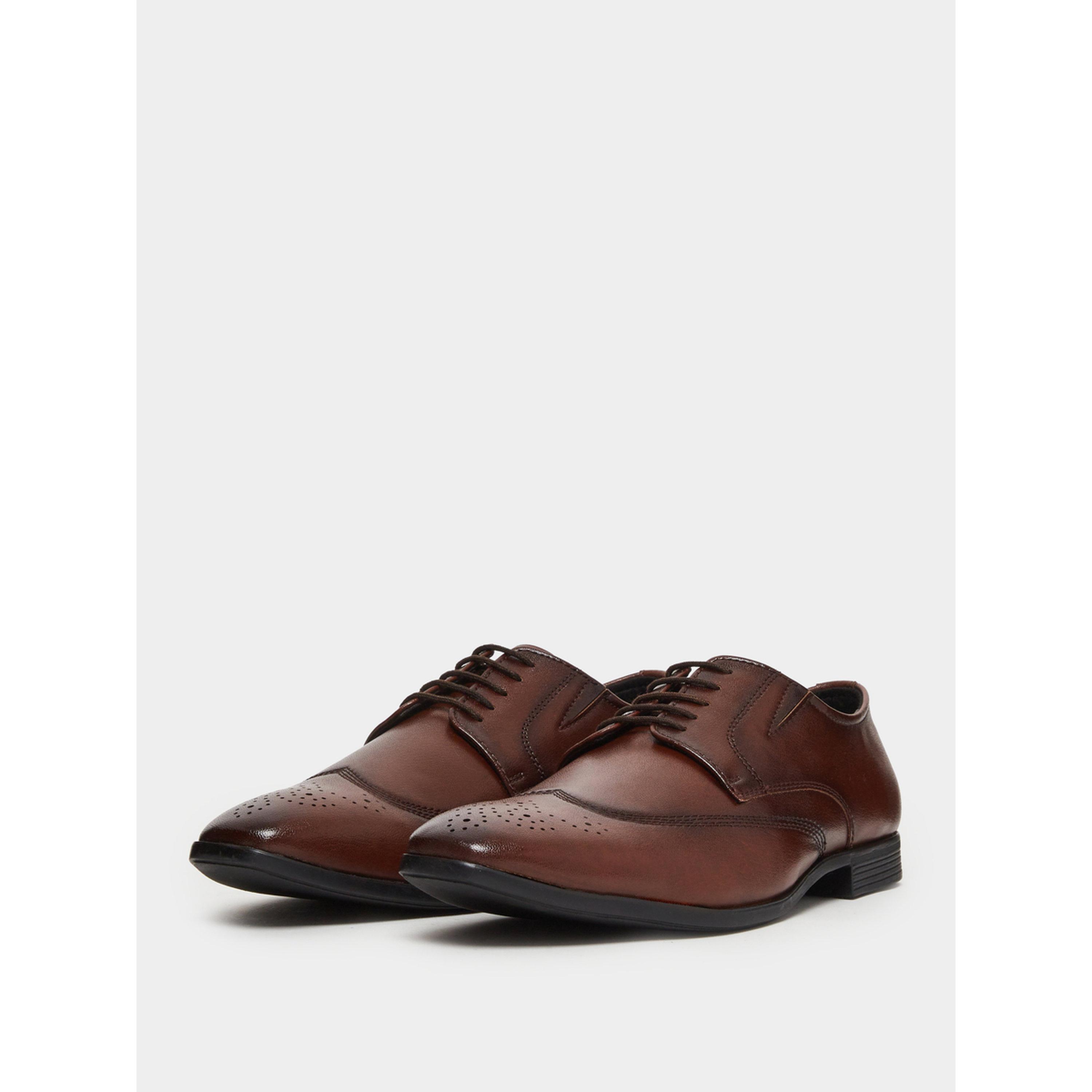 Styli Brown Classic Brogue Lace-Up Shoes-men-shoes-formalshoes-image-1