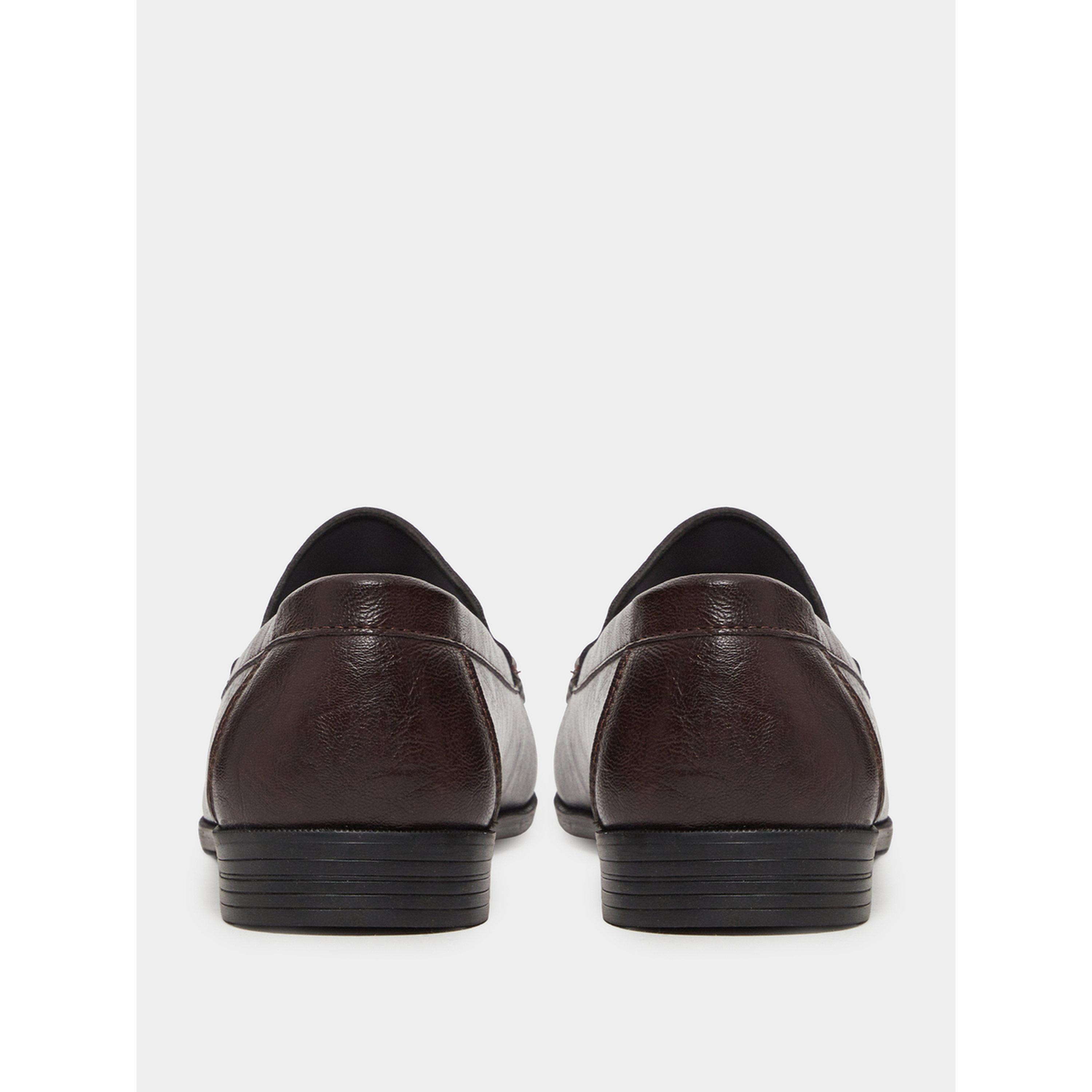 Styli Brown Textured Slip-On Loafers-men-shoes-loafersandmoccasins-image-5