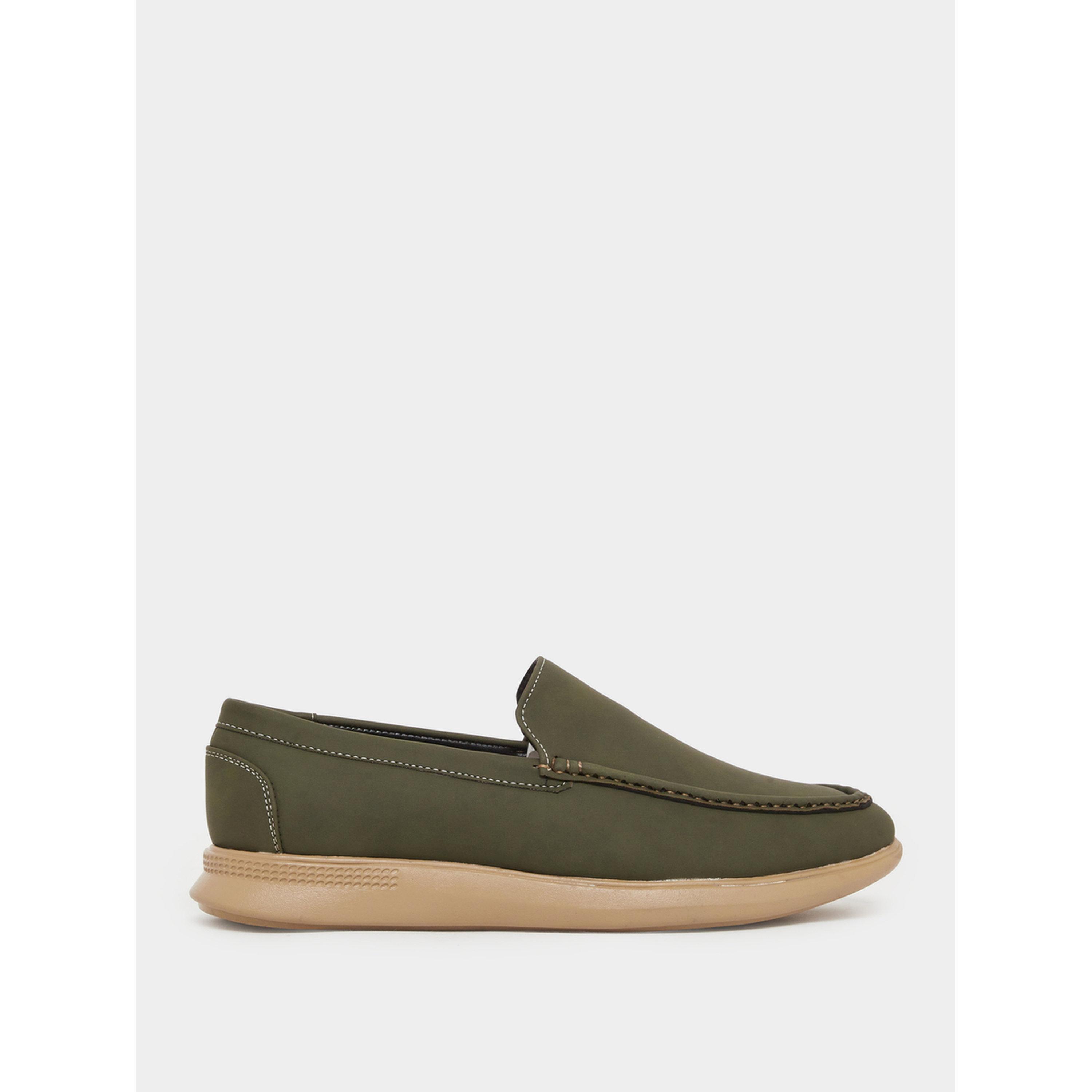 Styli Olive Classic Slip-On Loafers-men-shoes-loafersandmoccasins-image-2
