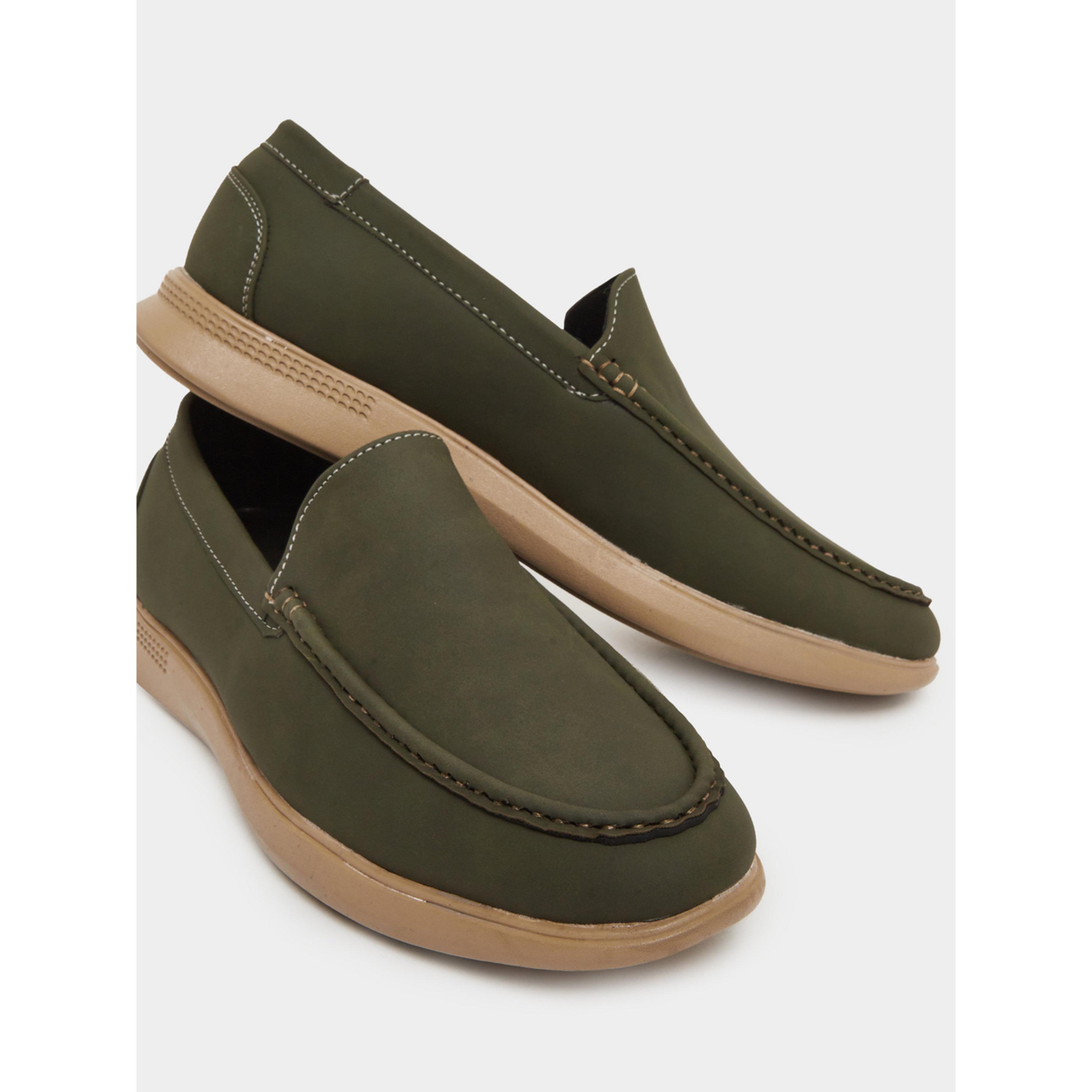Styli Olive Classic Slip-On Loafers-men-shoes-loafersandmoccasins-image-4