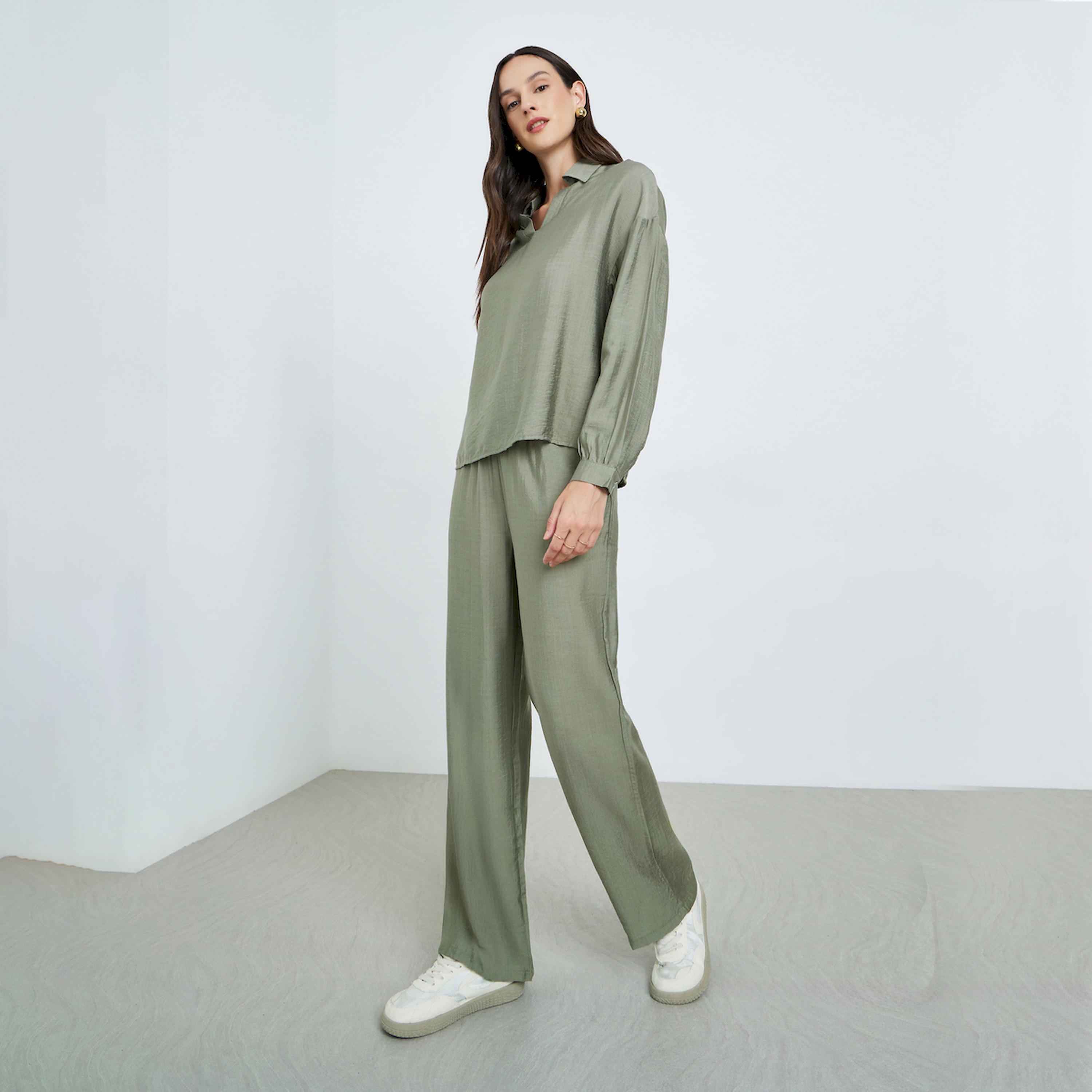 طقم بنطال وبلوزة طويلة الأكمام-women-clothing-coordsets-image-1
