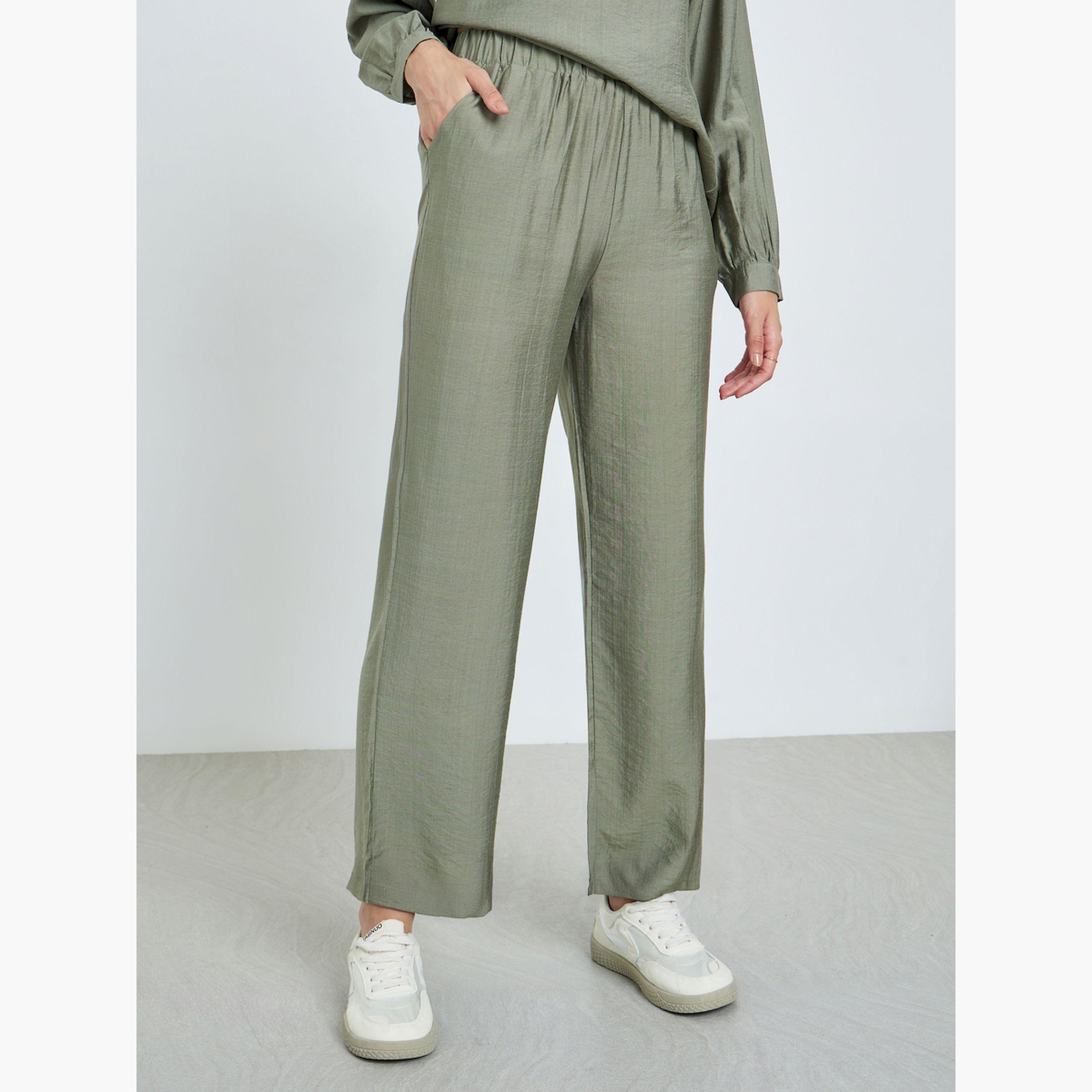 Take Two X Styli Khaki Long Sleeve Top and Trousers Co-Ords-women-clothing-coordsets-image-5